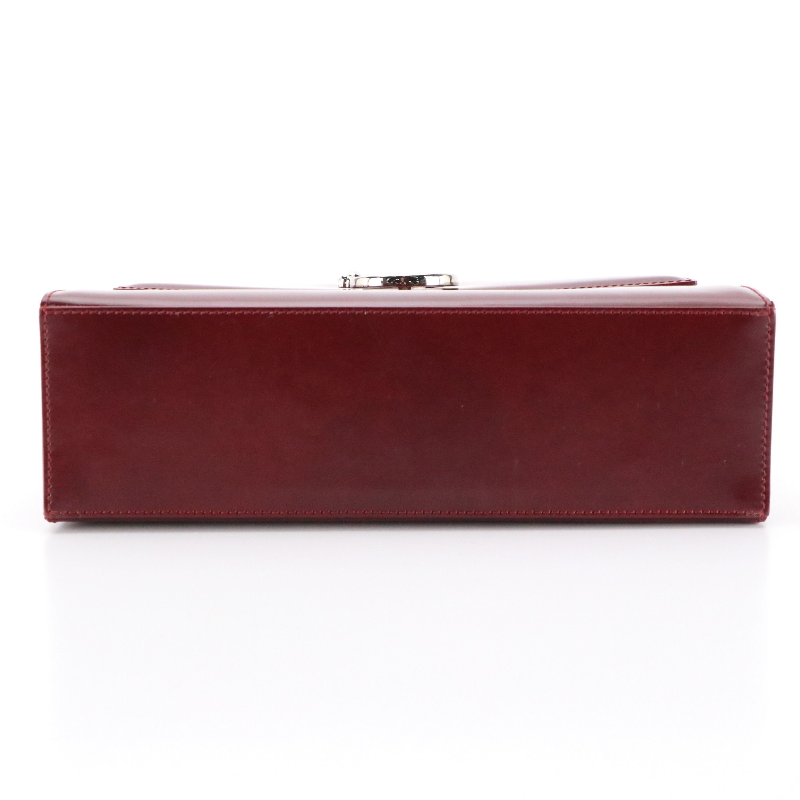 Cartier Panthère de Cartier Top Handle Bag in Glazed Calfskin Leather, Vintage