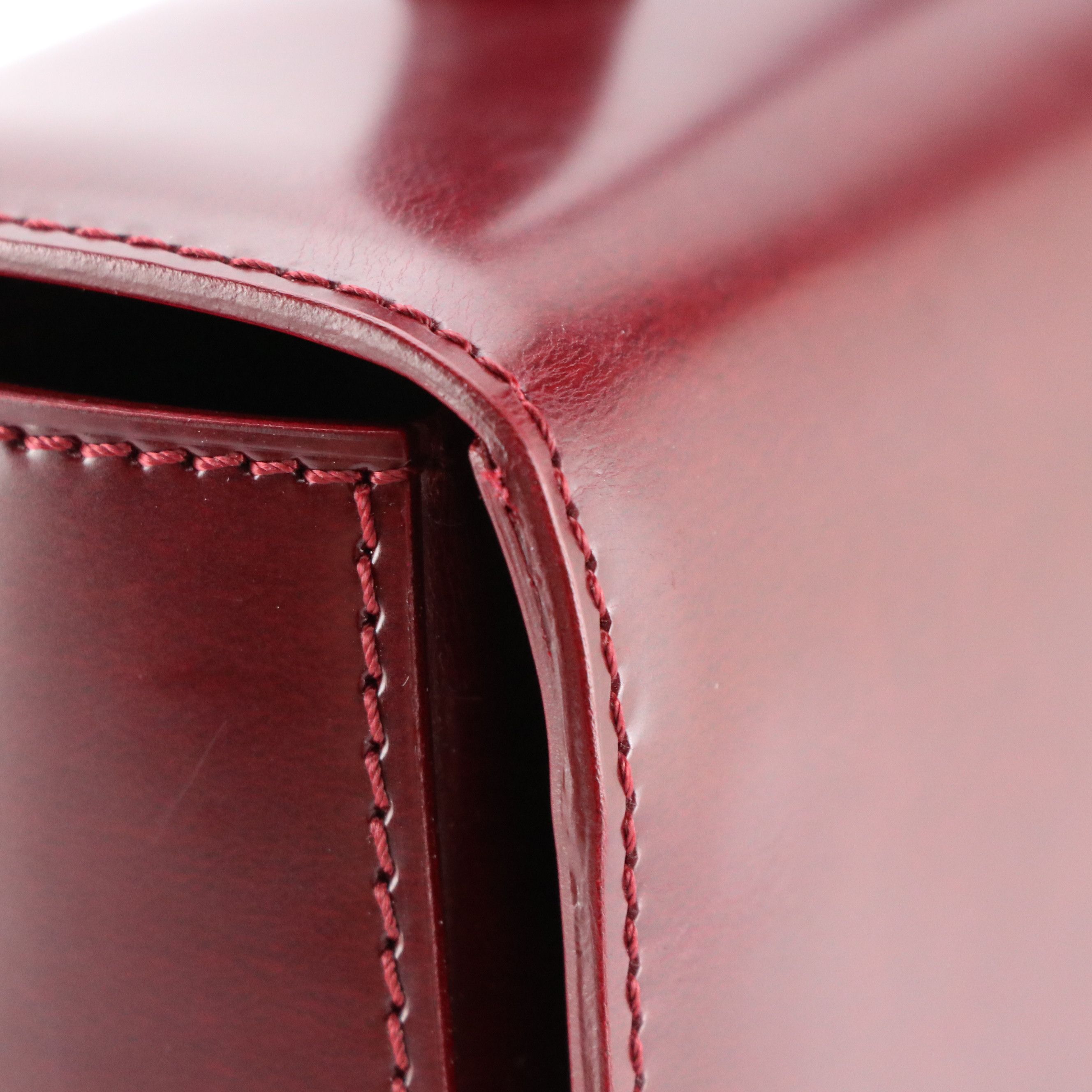 Cartier Panthère de Cartier Top Handle Bag in Glazed Calfskin Leather, Vintage