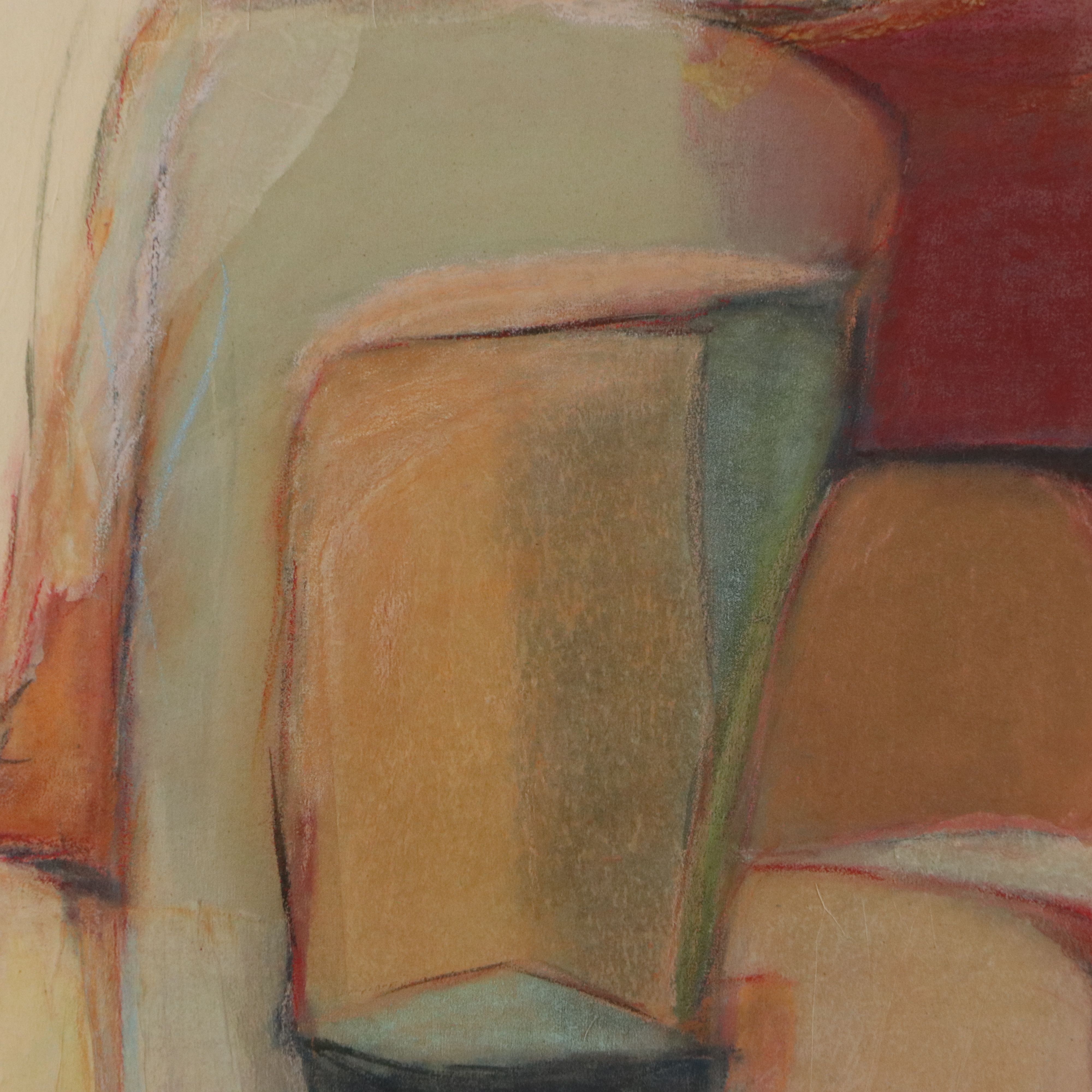 Abstract Mixed Media Painting, Circa Late 20th Century
