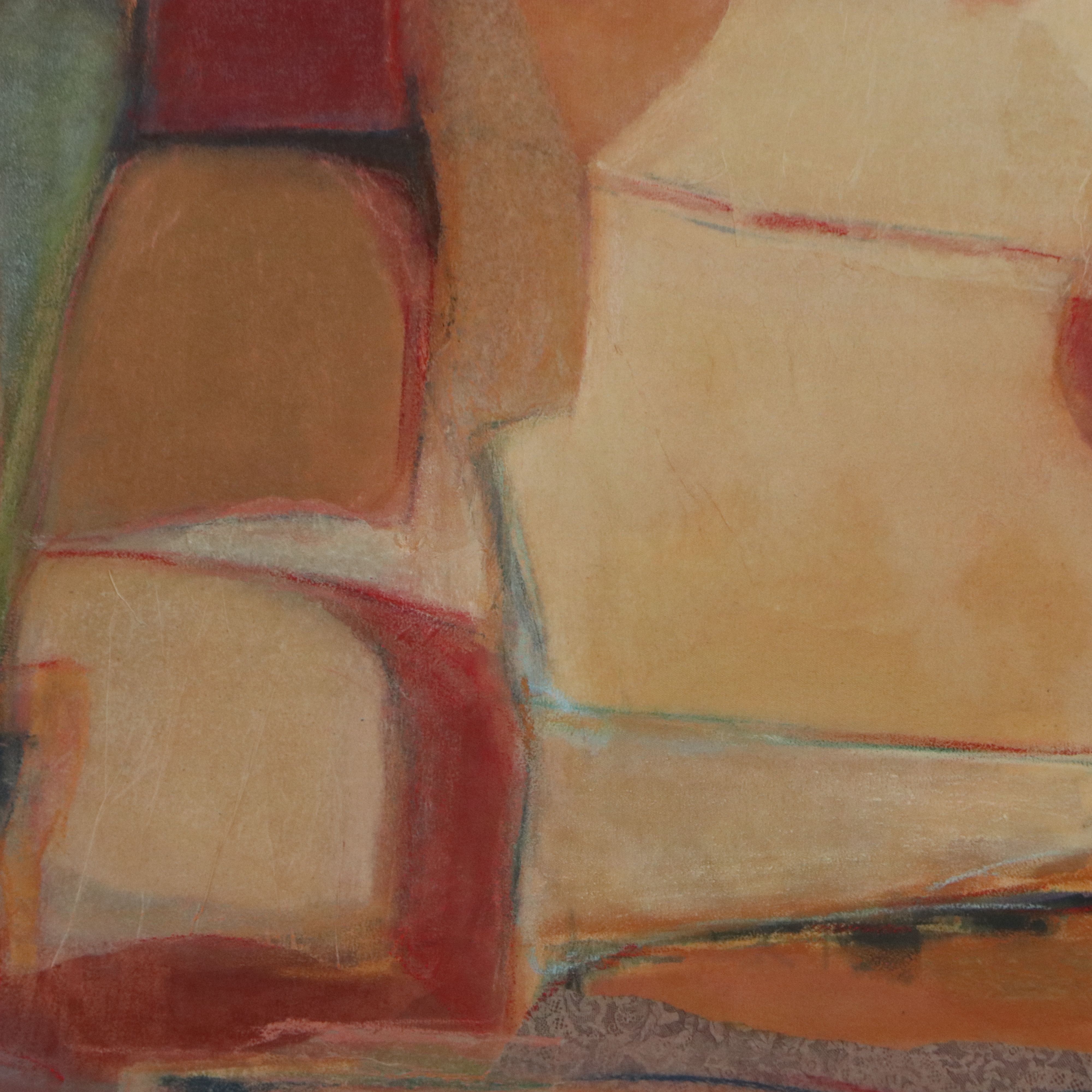 Abstract Mixed Media Painting, Circa Late 20th Century
