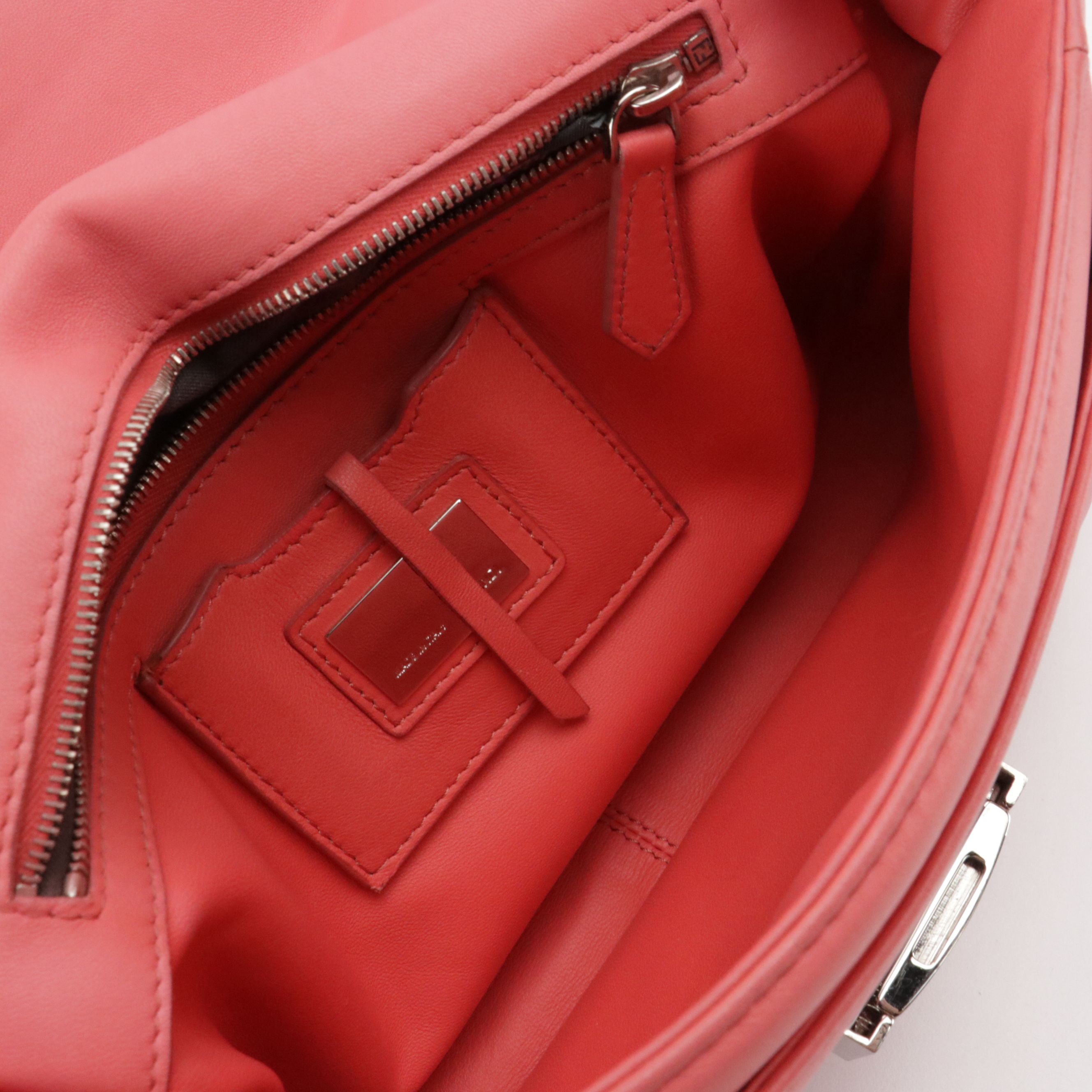 Fendi Be Baguette Bag 8BR677 in Pink Lambskin Leather