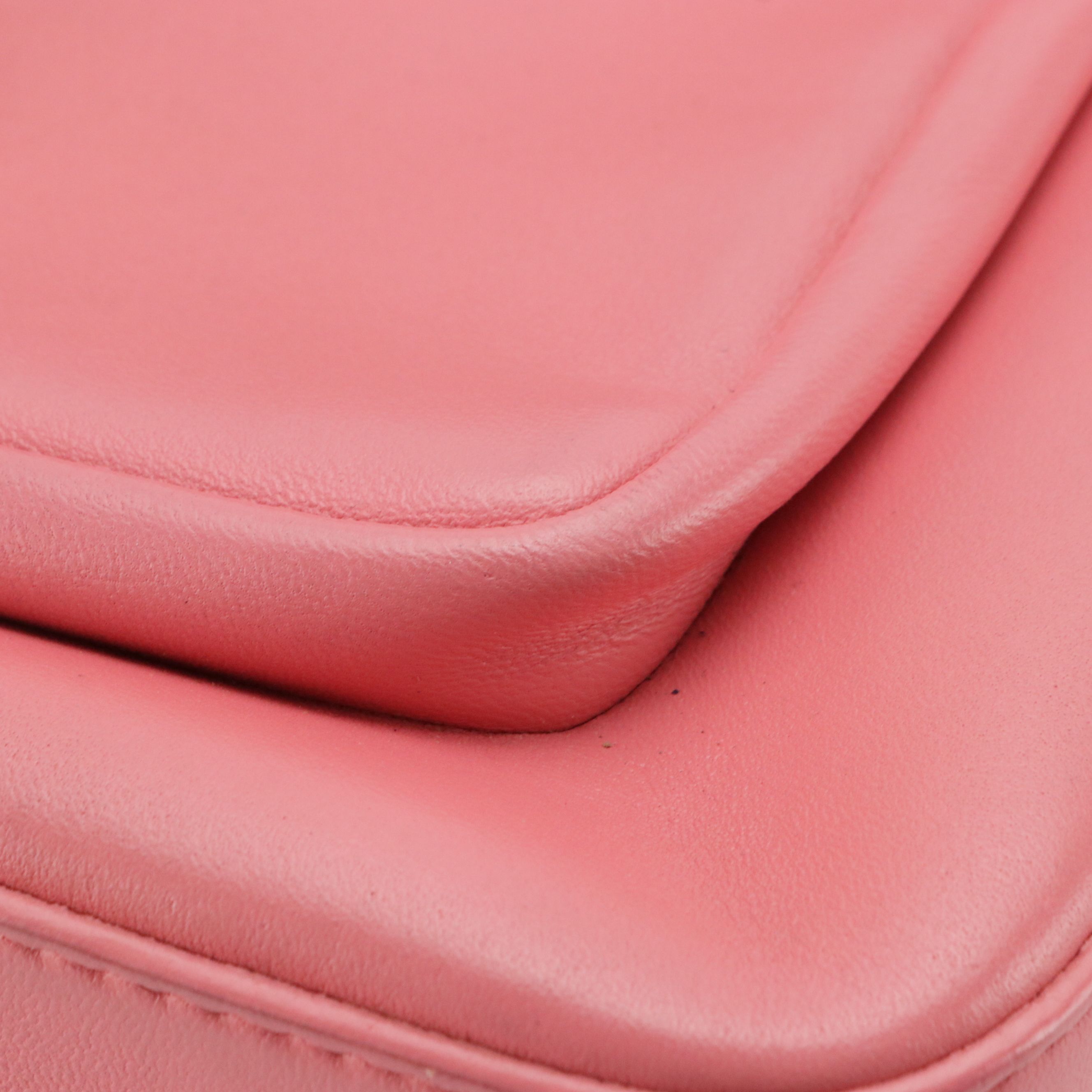 Fendi Be Baguette Bag 8BR677 in Pink Lambskin Leather