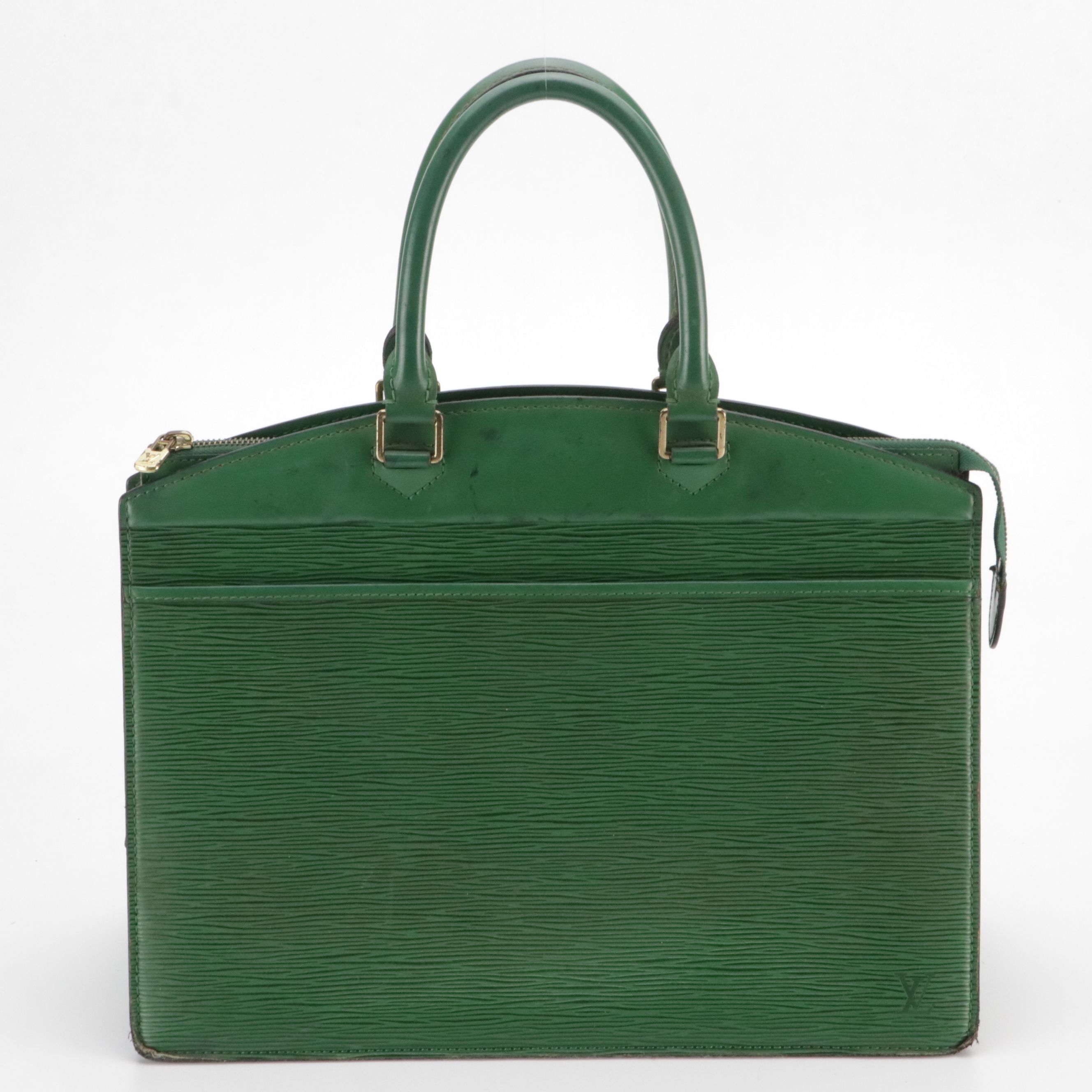 Louis Vuitton Riviera Handbag in Borneo Green Epi and Smooth Leather