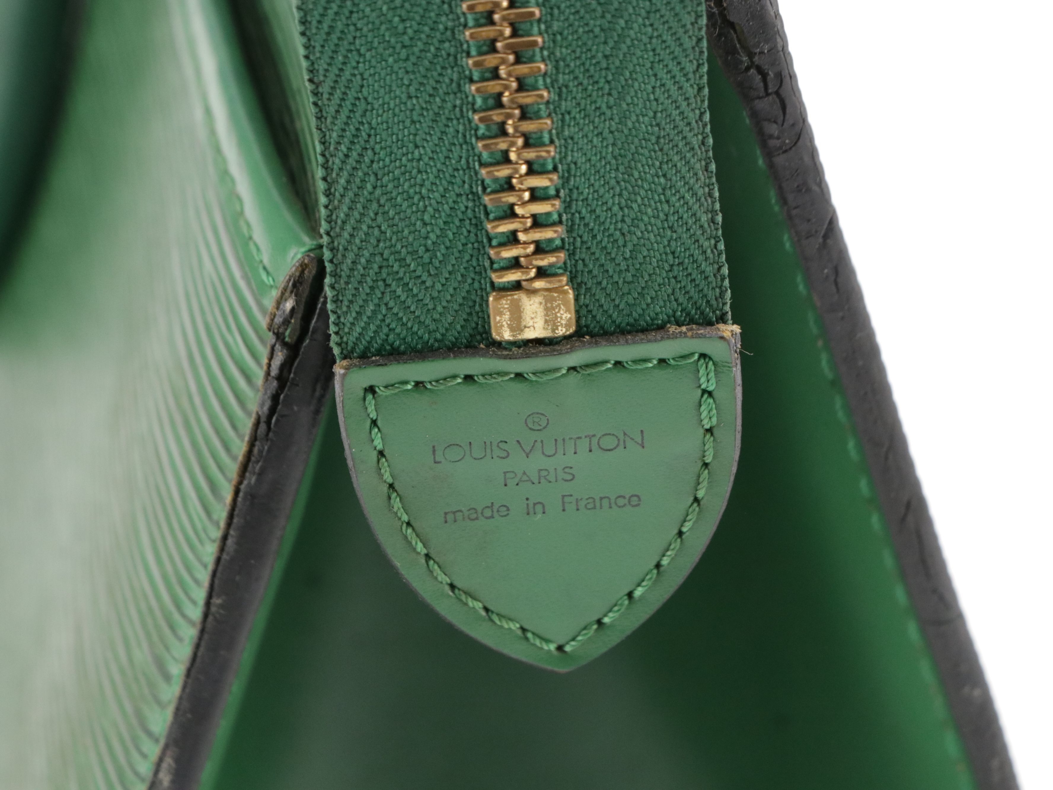 Louis Vuitton Riviera Handbag in Borneo Green Epi and Smooth Leather