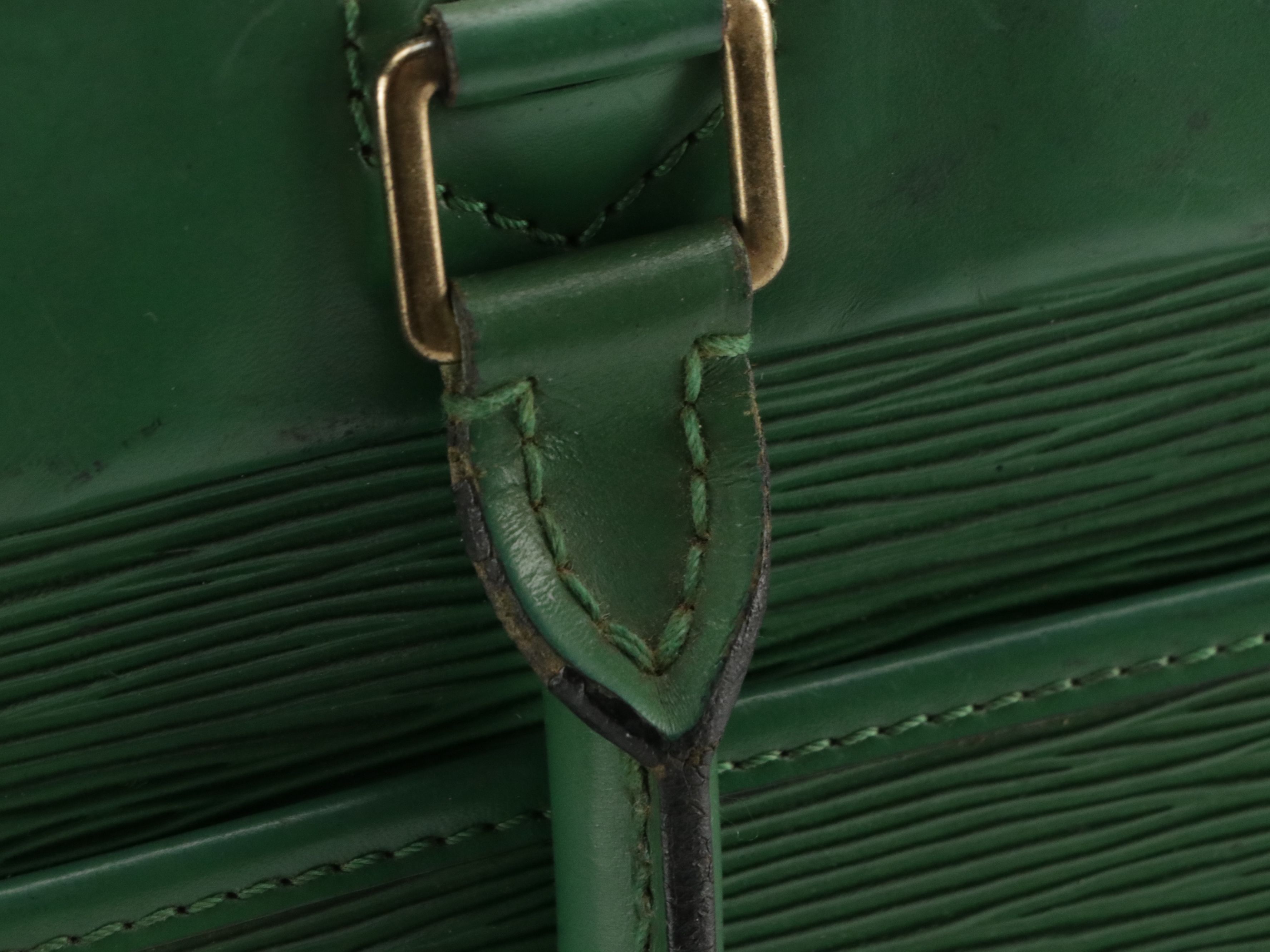Louis Vuitton Riviera Handbag in Borneo Green Epi and Smooth Leather