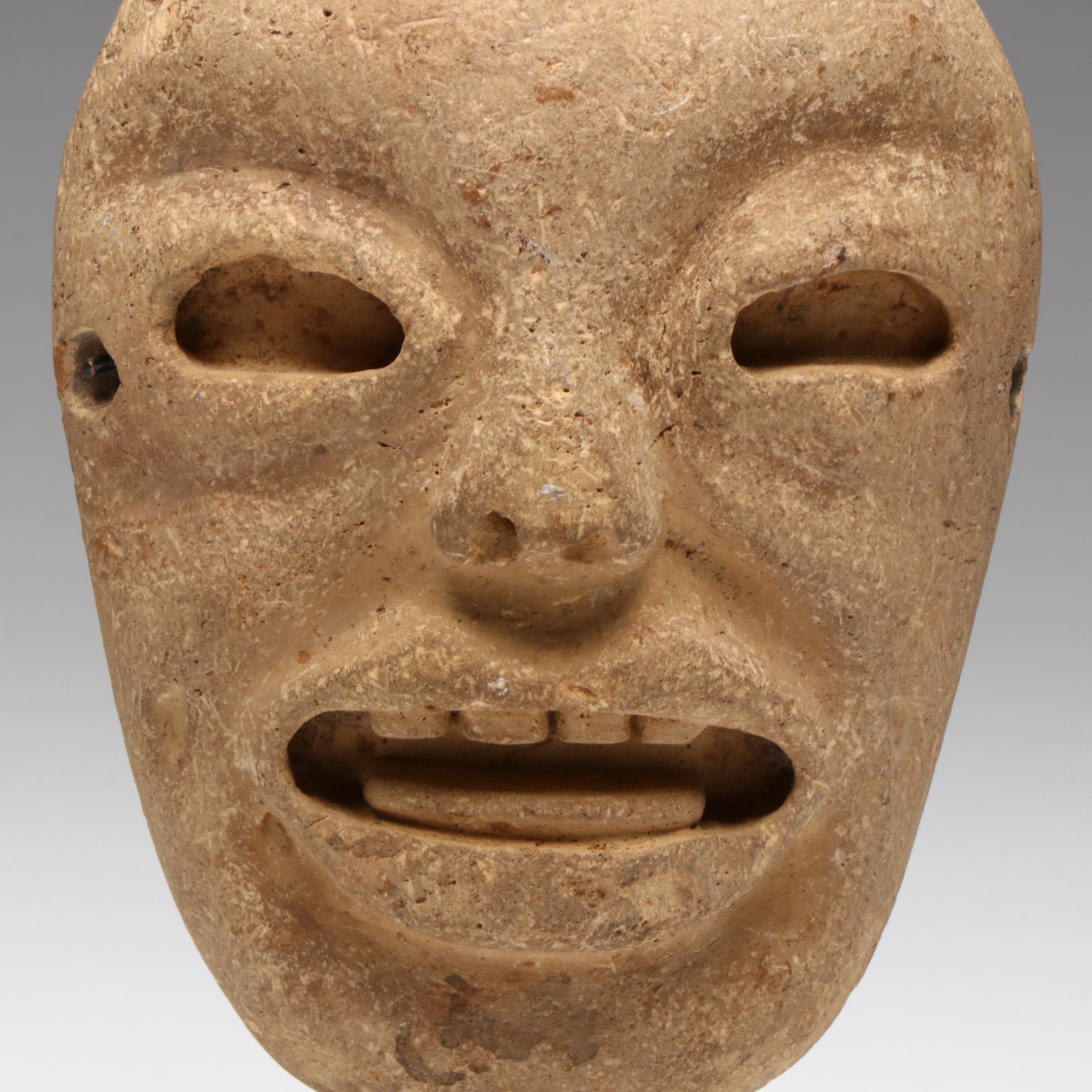 Pre-Columbian Veracruz Terracotta Mask, Circa 600–900 CE