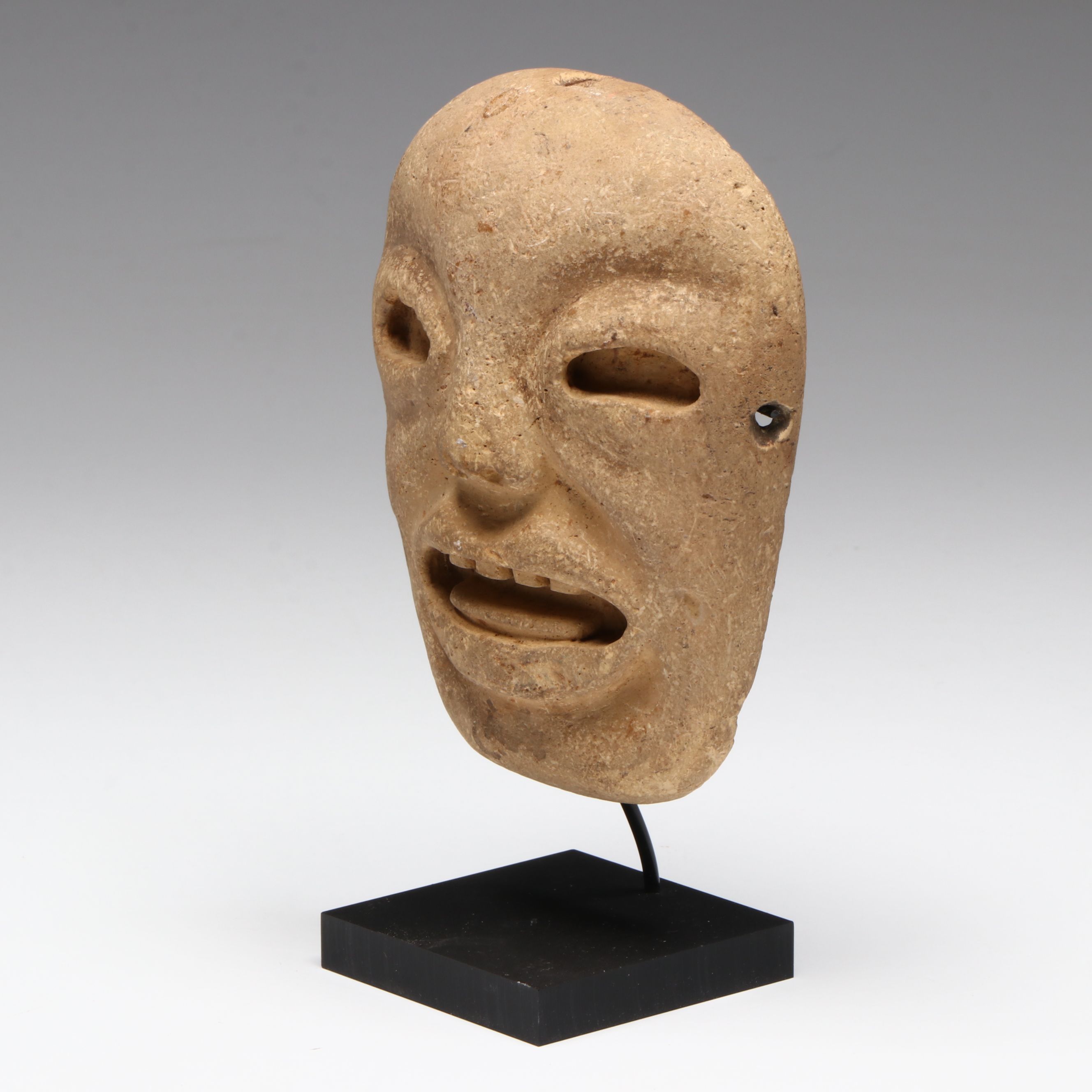 Pre-Columbian Veracruz Terracotta Mask, Circa 600–900 CE