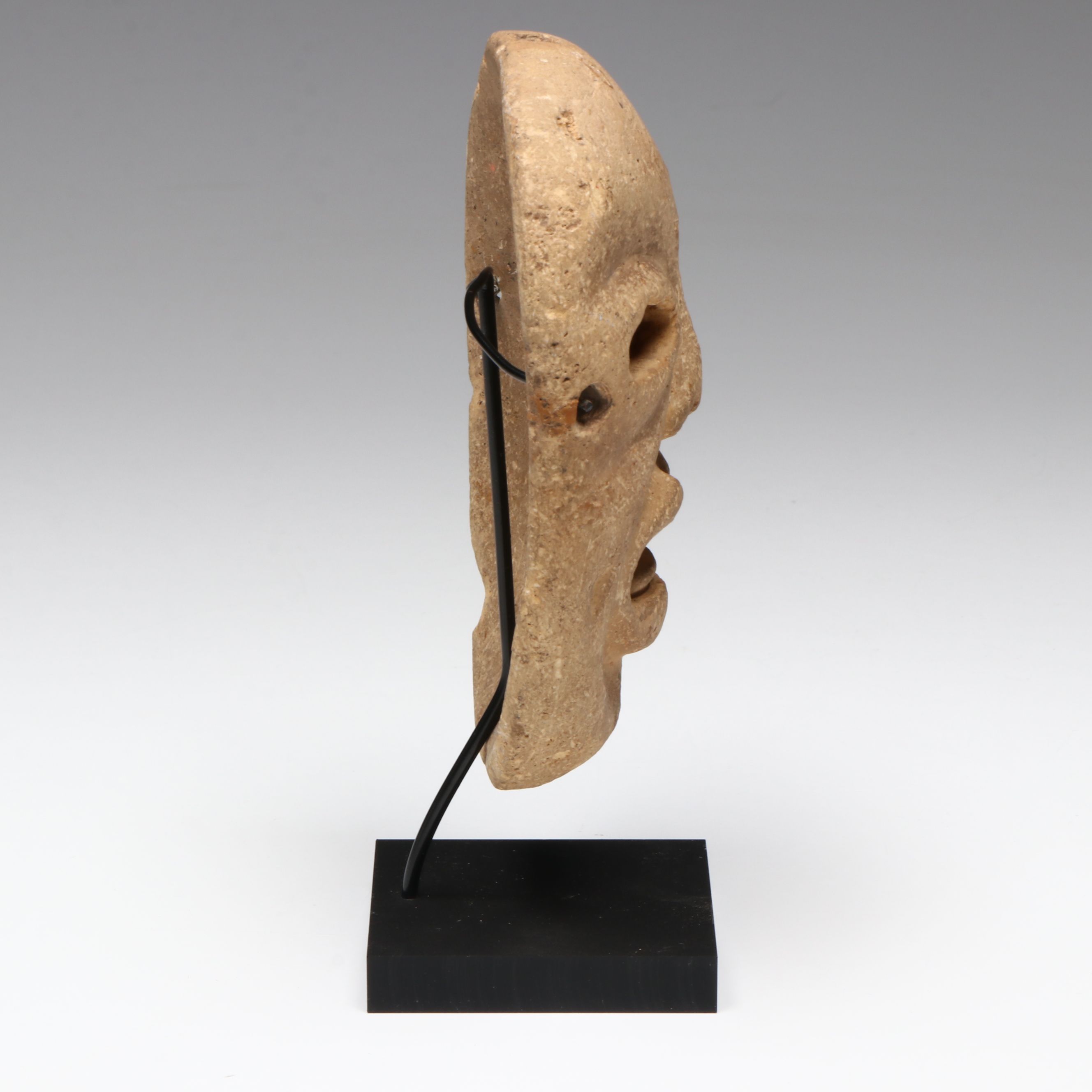 Pre-Columbian Veracruz Terracotta Mask, Circa 600–900 CE