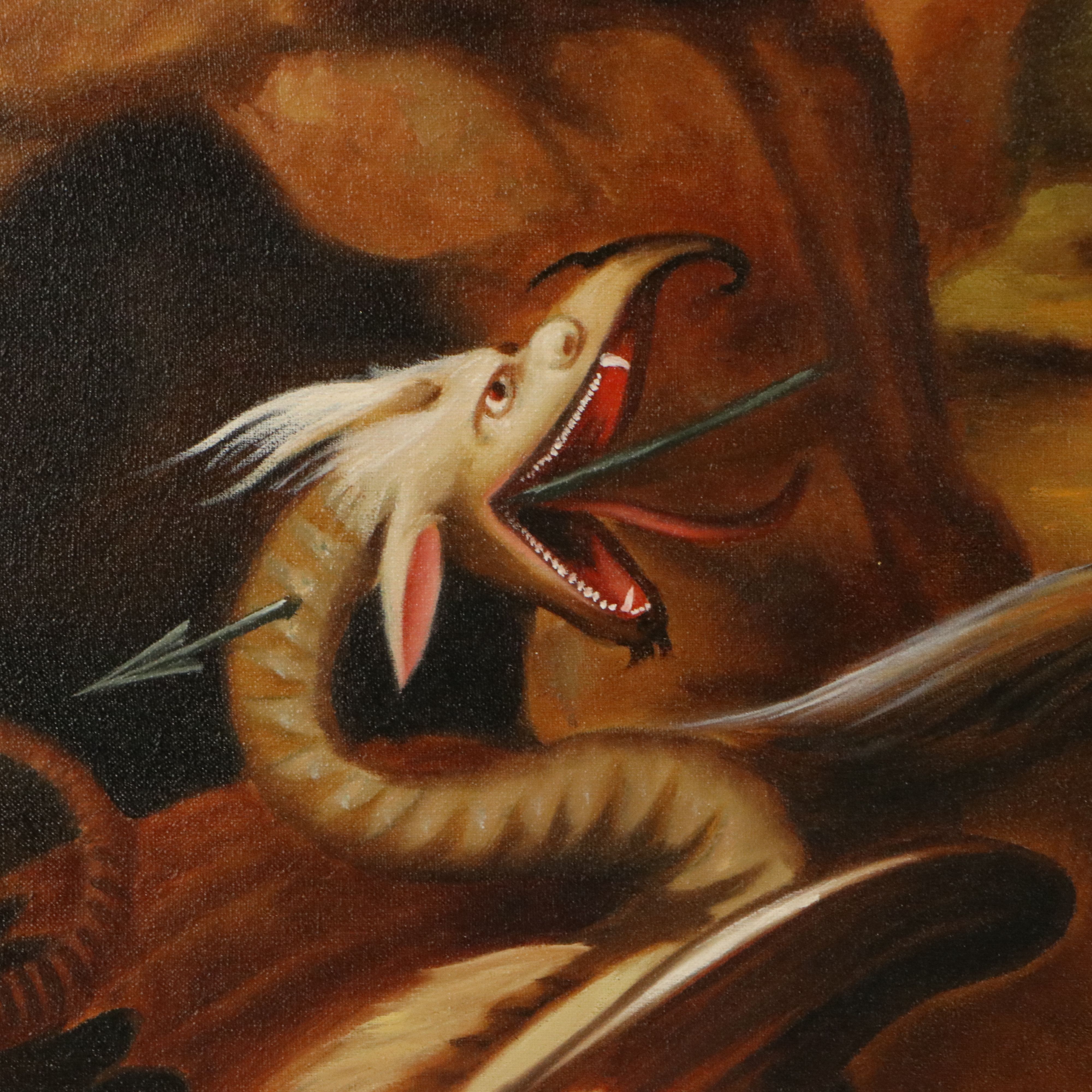 Ernesto Zúñiga Oil Painting "Saint George"