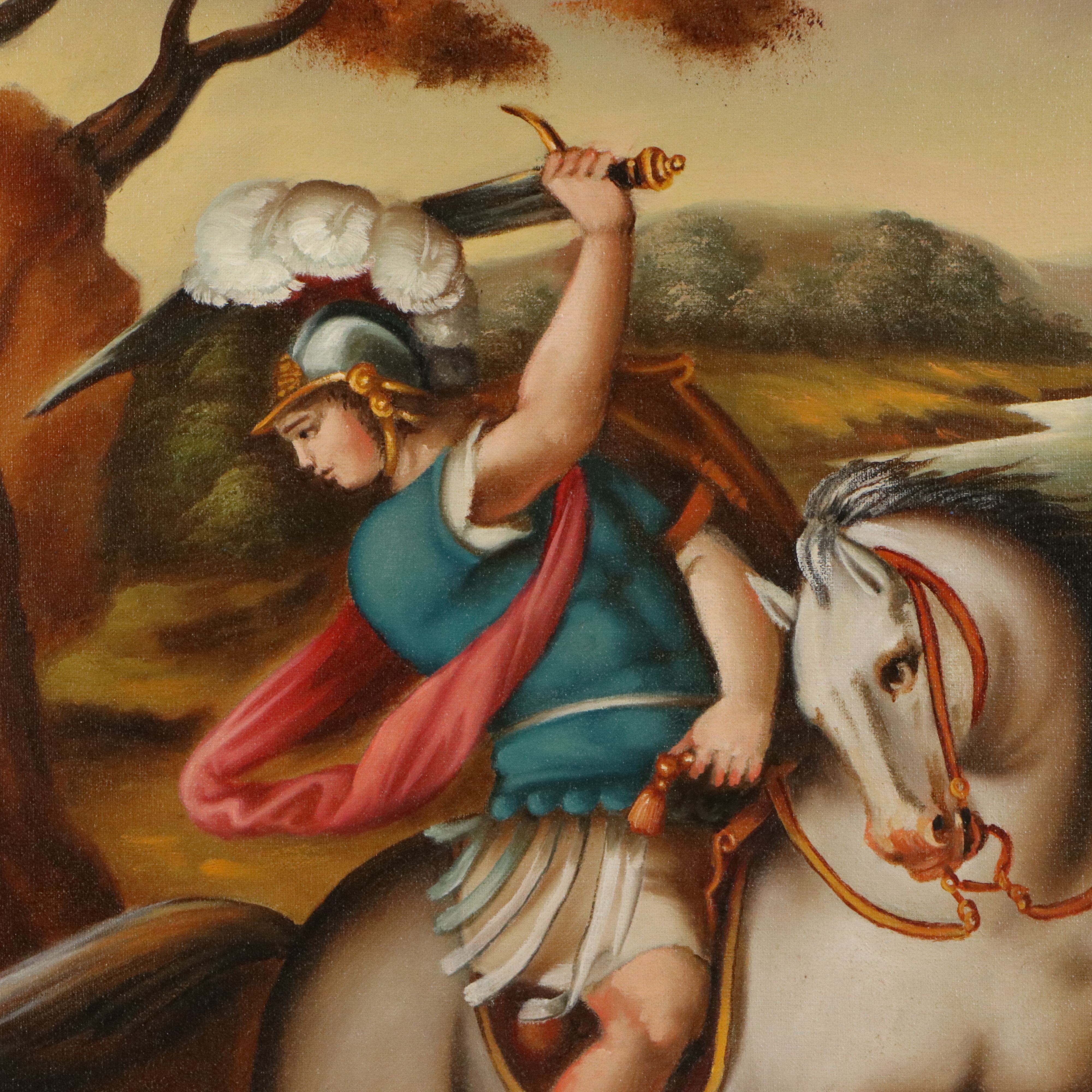 Ernesto Zúñiga Oil Painting "Saint George"