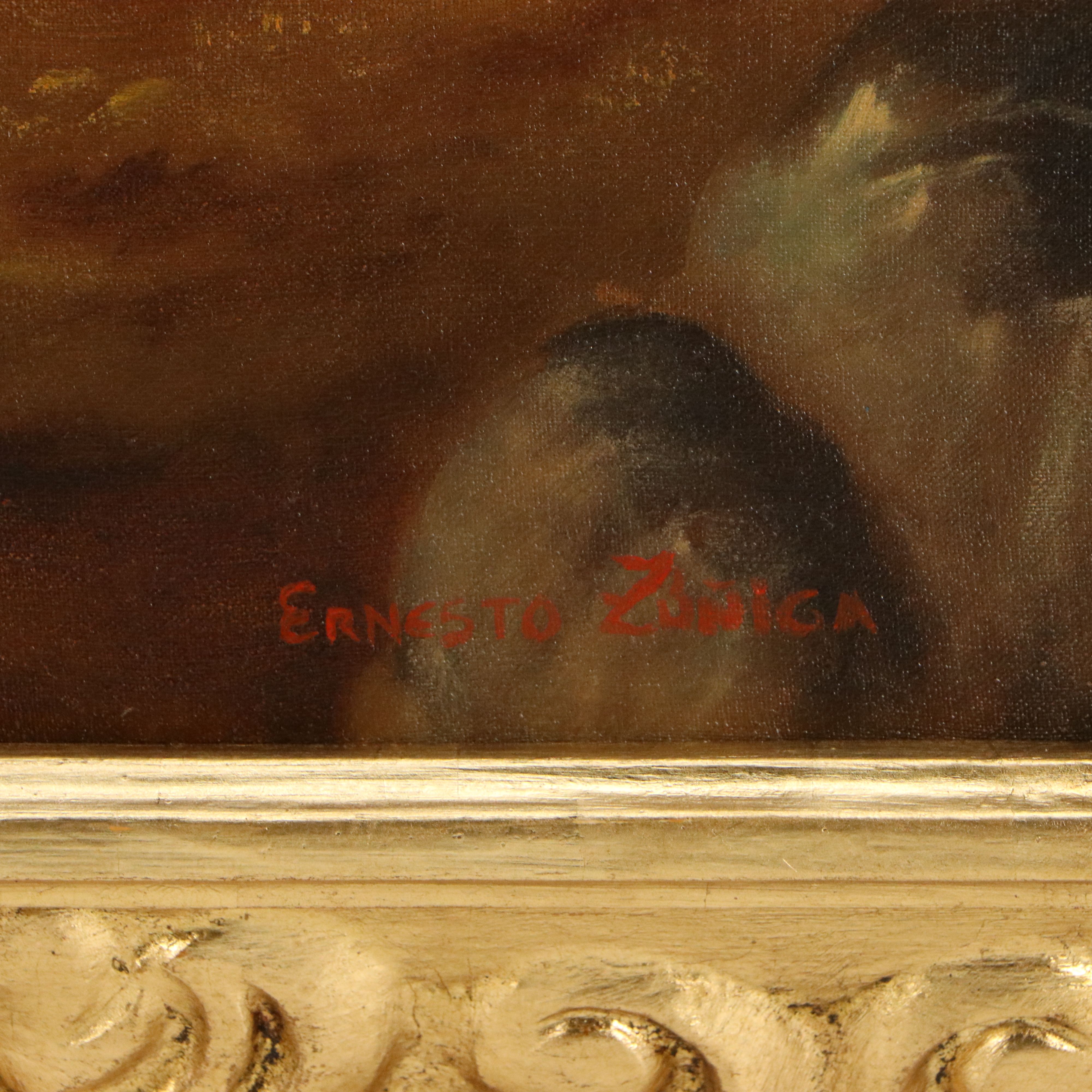 Ernesto Zúñiga Oil Painting "Saint George"