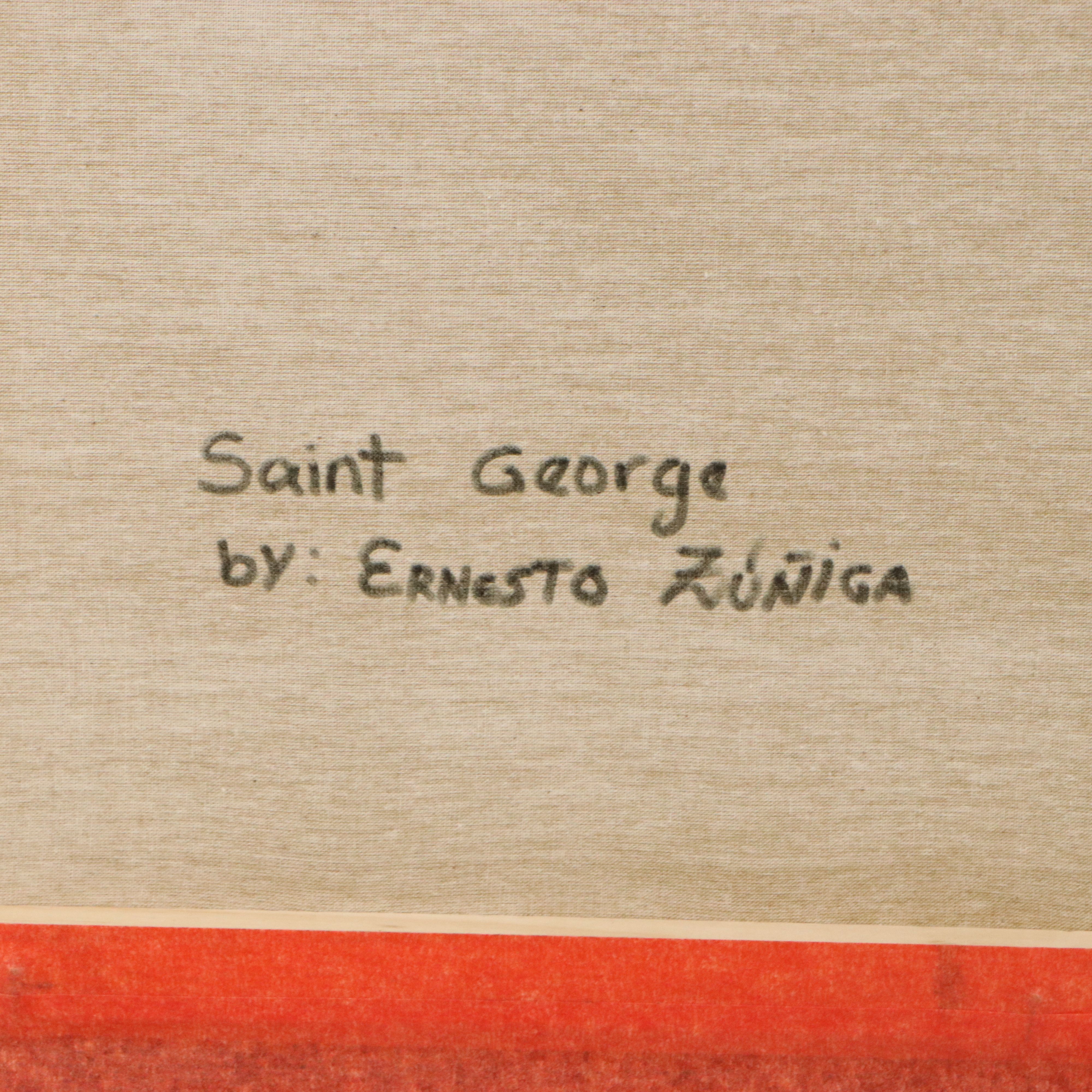 Ernesto Zúñiga Oil Painting "Saint George"