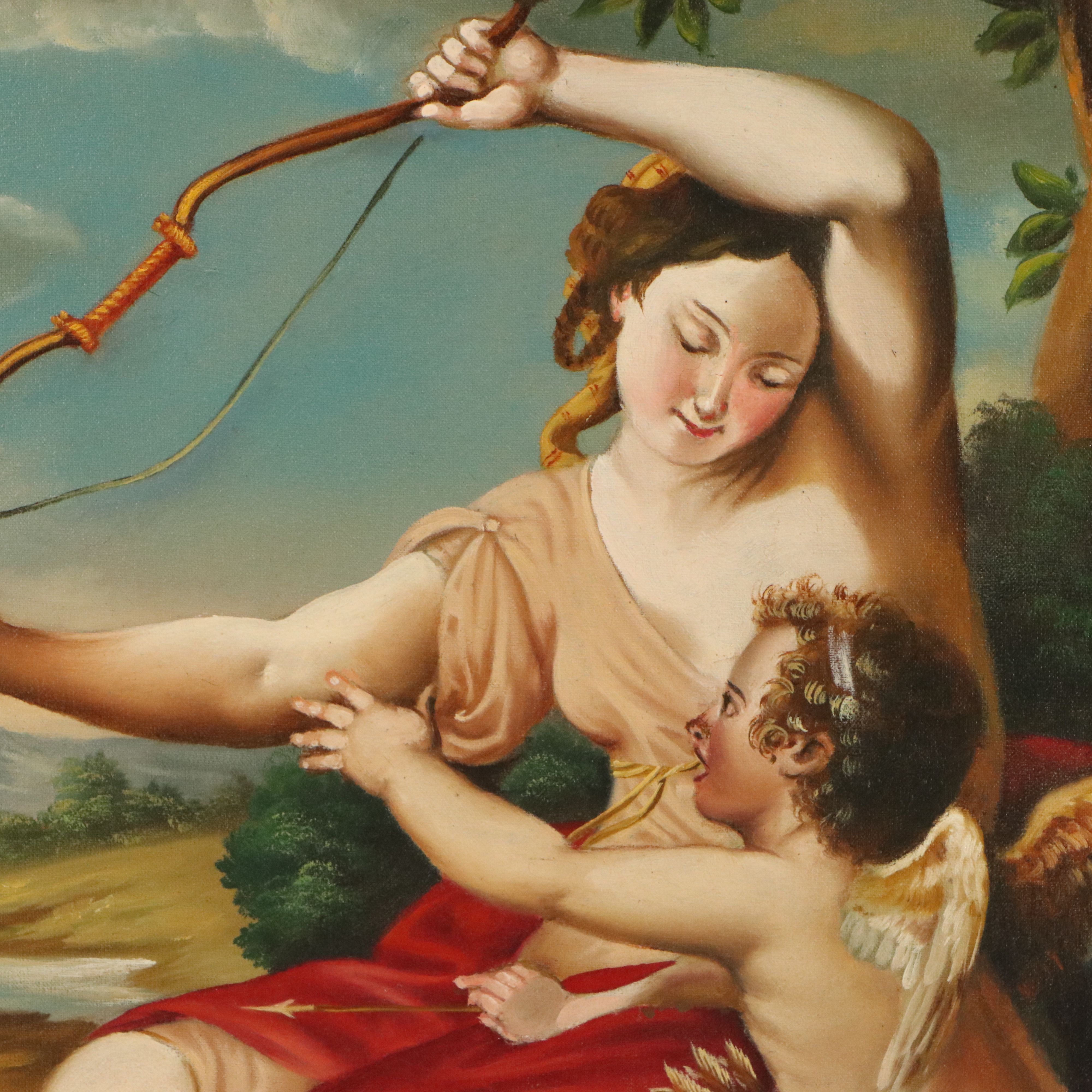 Ernesto Zúñiga Oil Painting "Mischievous Cupid"
