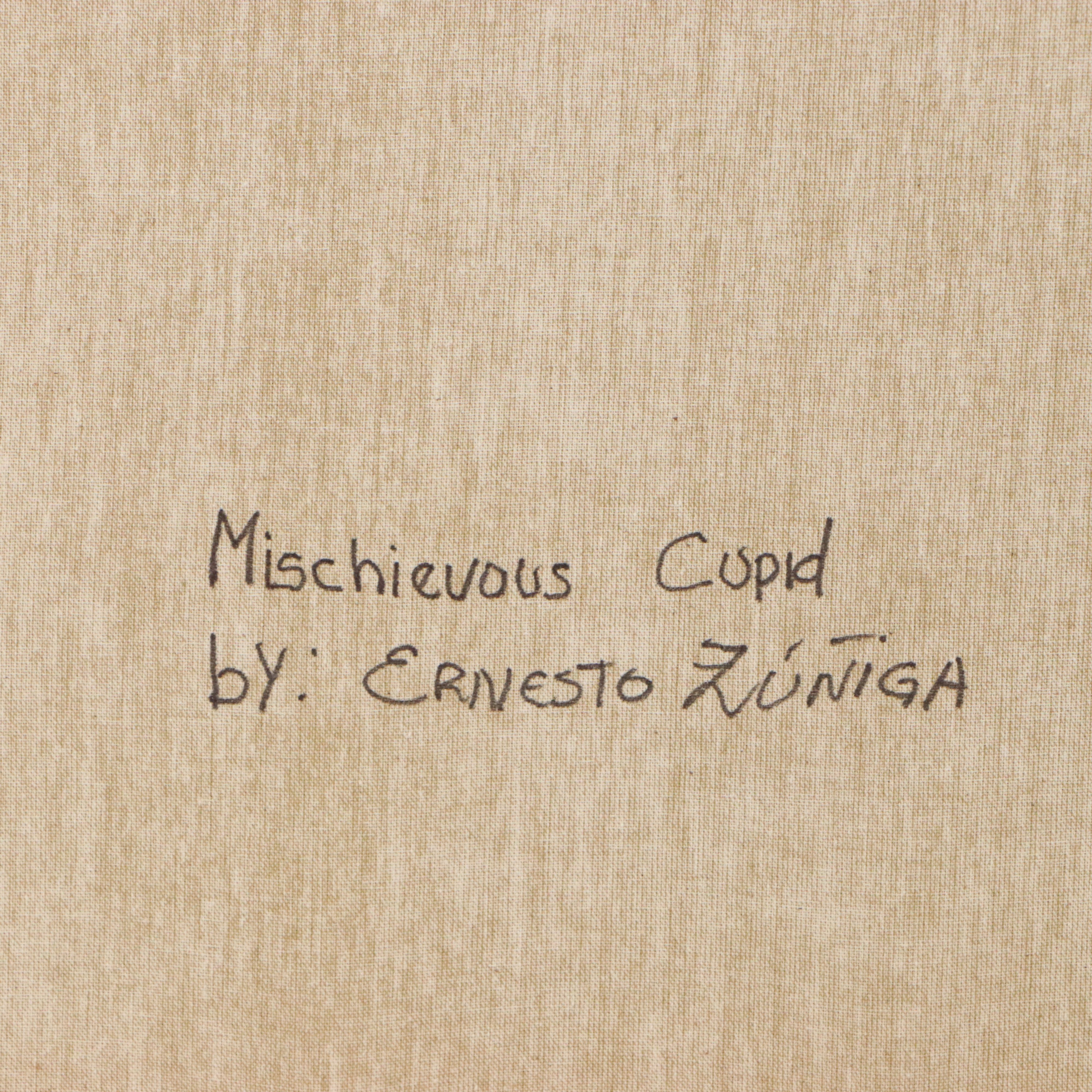 Ernesto Zúñiga Oil Painting "Mischievous Cupid"