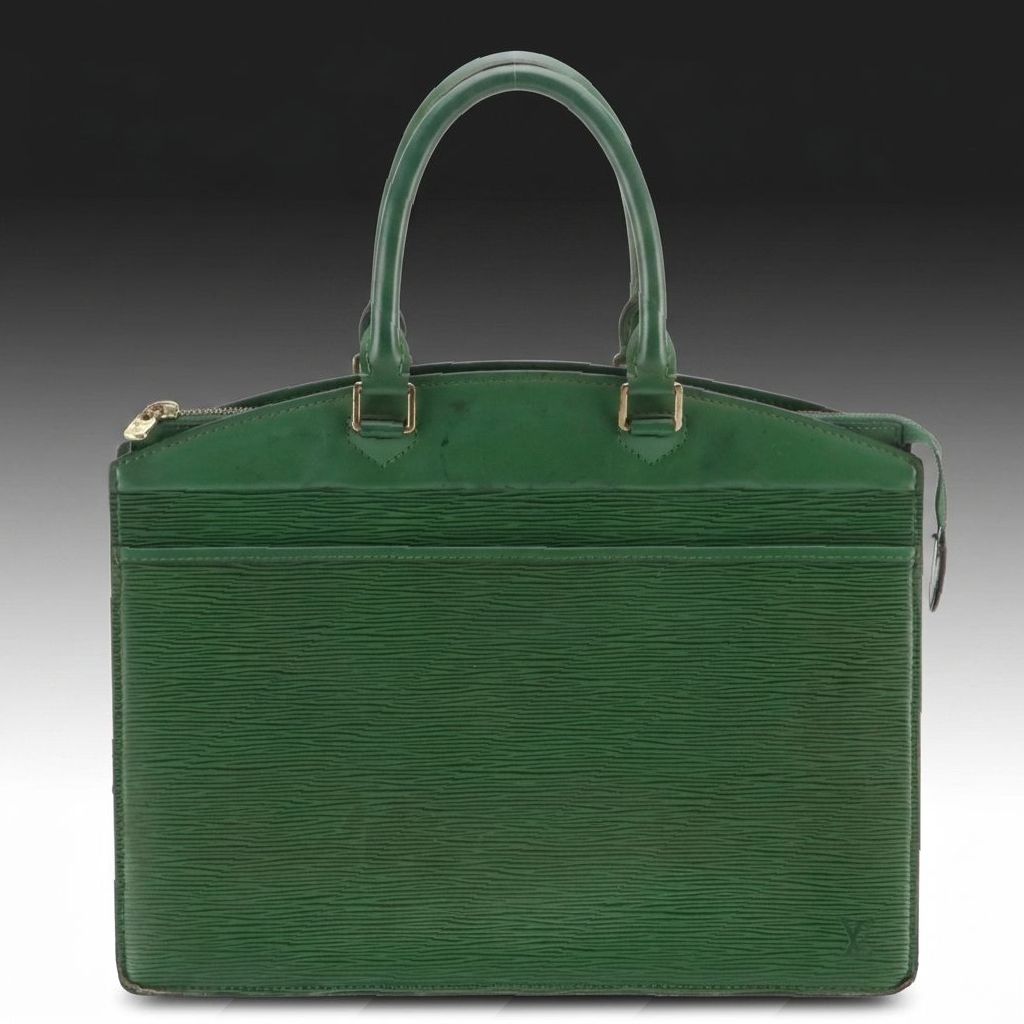 Louis Vuitton Riviera Handbag in Borneo Green Epi and Smooth Leather