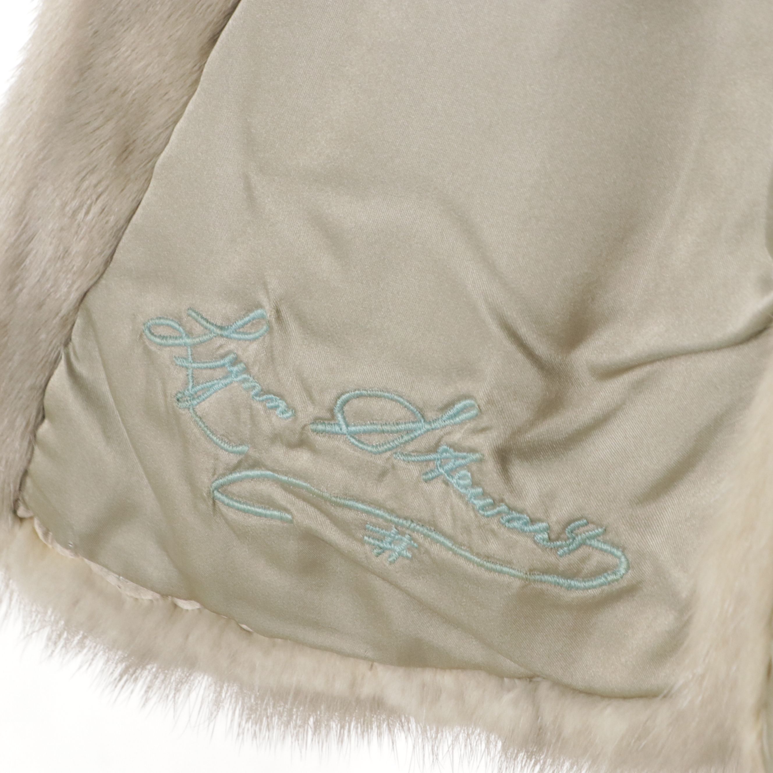 EMBA Cerulean Blue Mink Fur Capelet Stole from Lowenthal's, Vintage