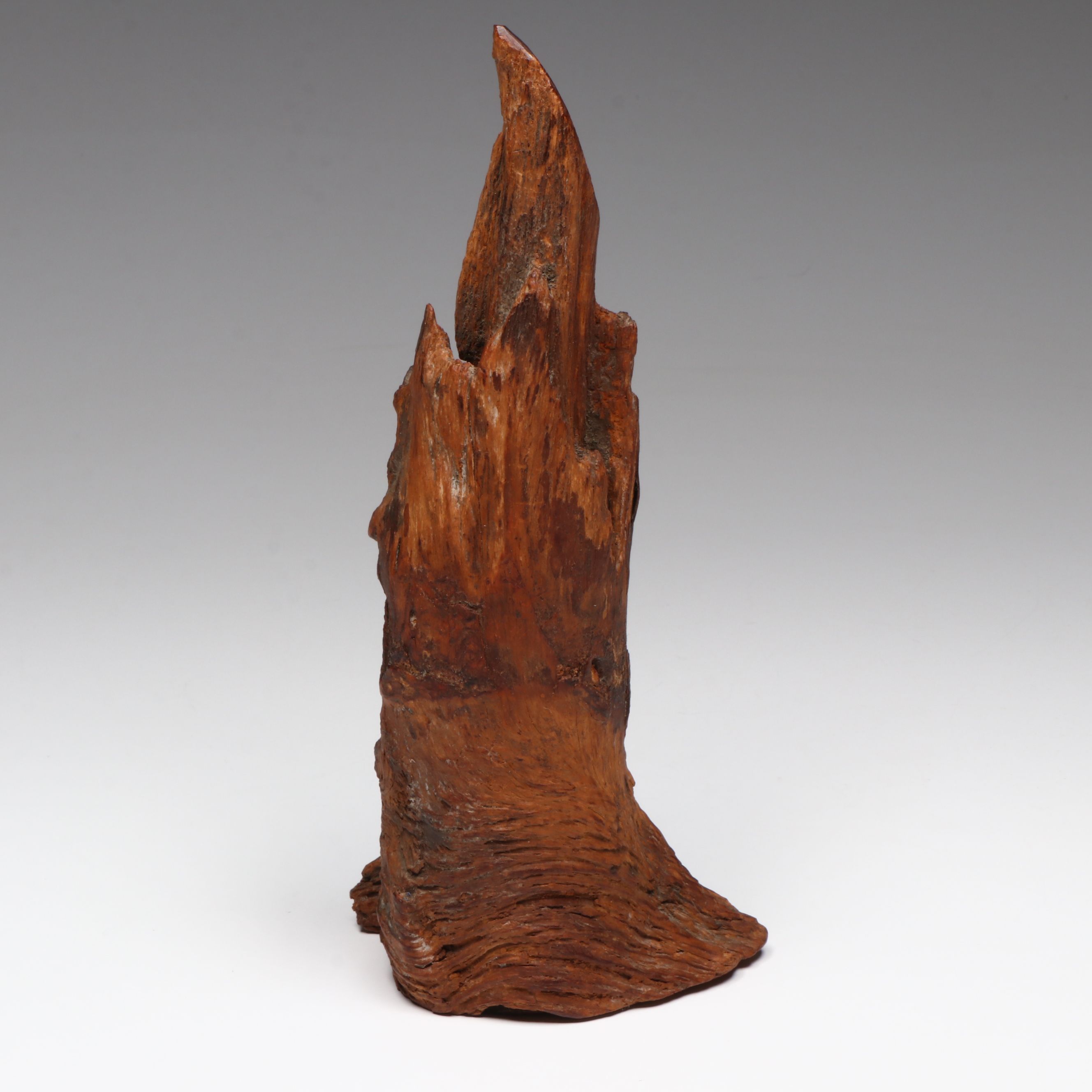 Chinese Carved Wood Monk Statue, 20th Century
