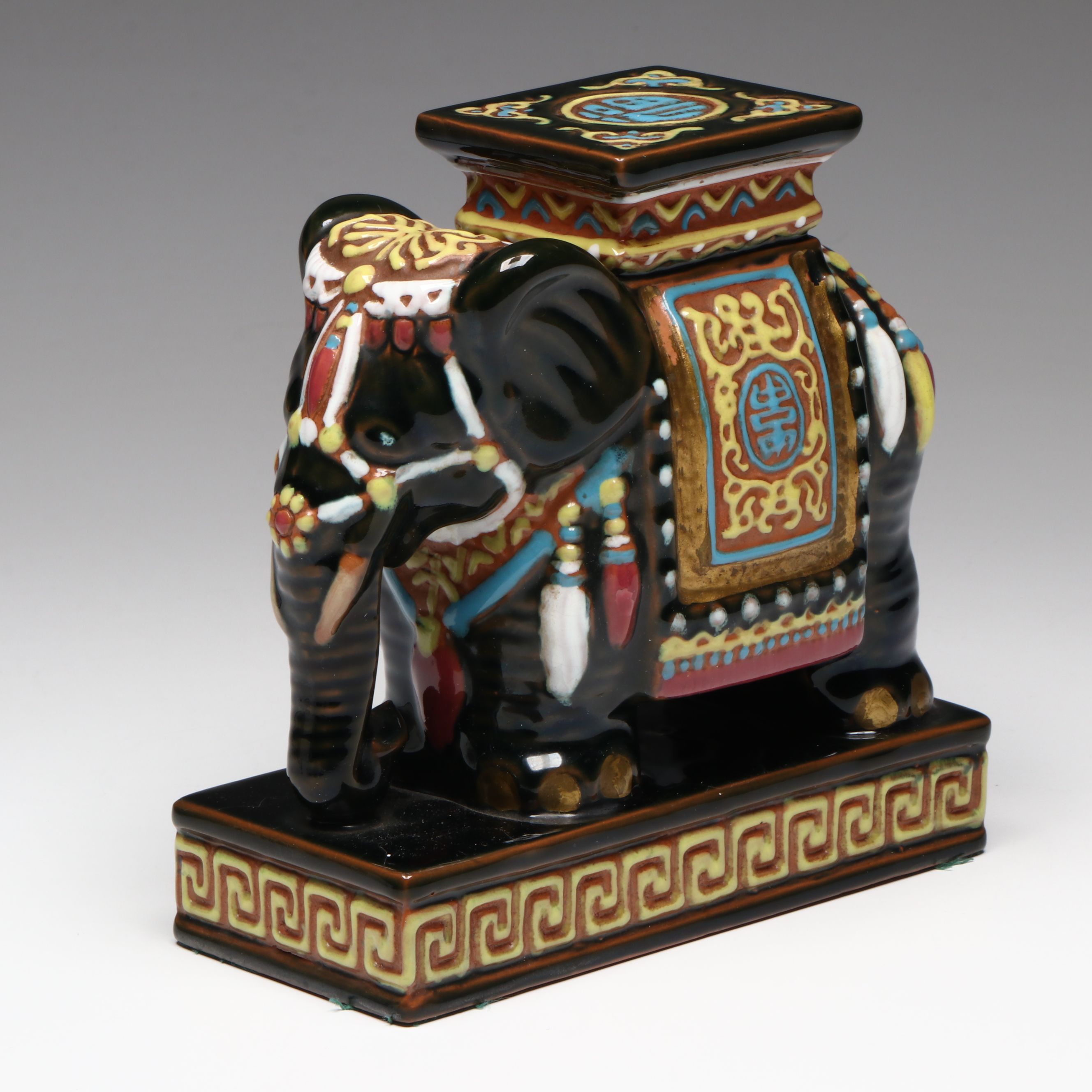 Miniature Chinese Style Elephant-Shaped Garden Stool