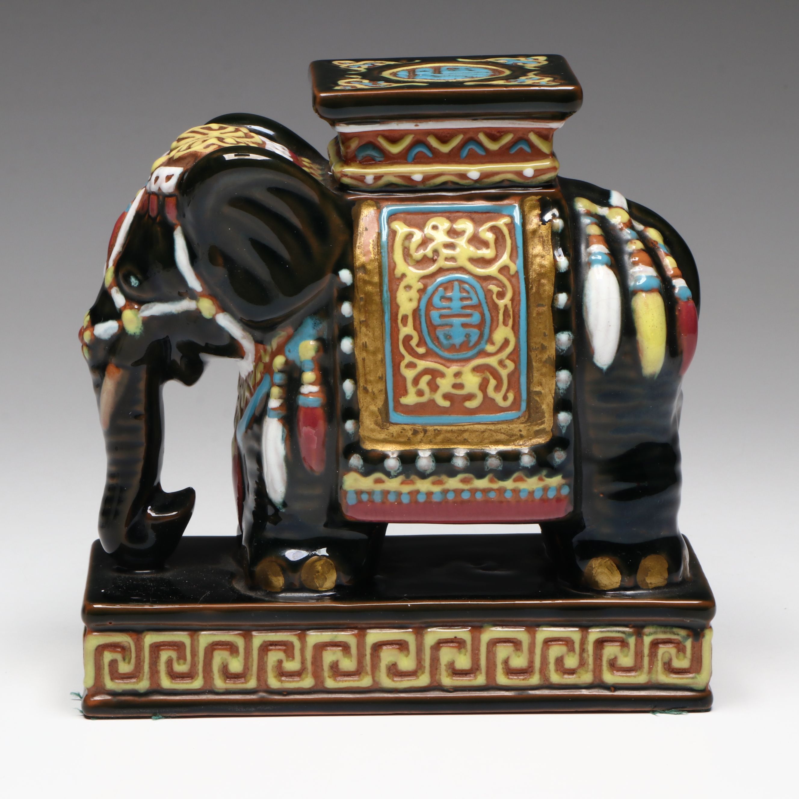 Miniature Chinese Style Elephant-Shaped Garden Stool