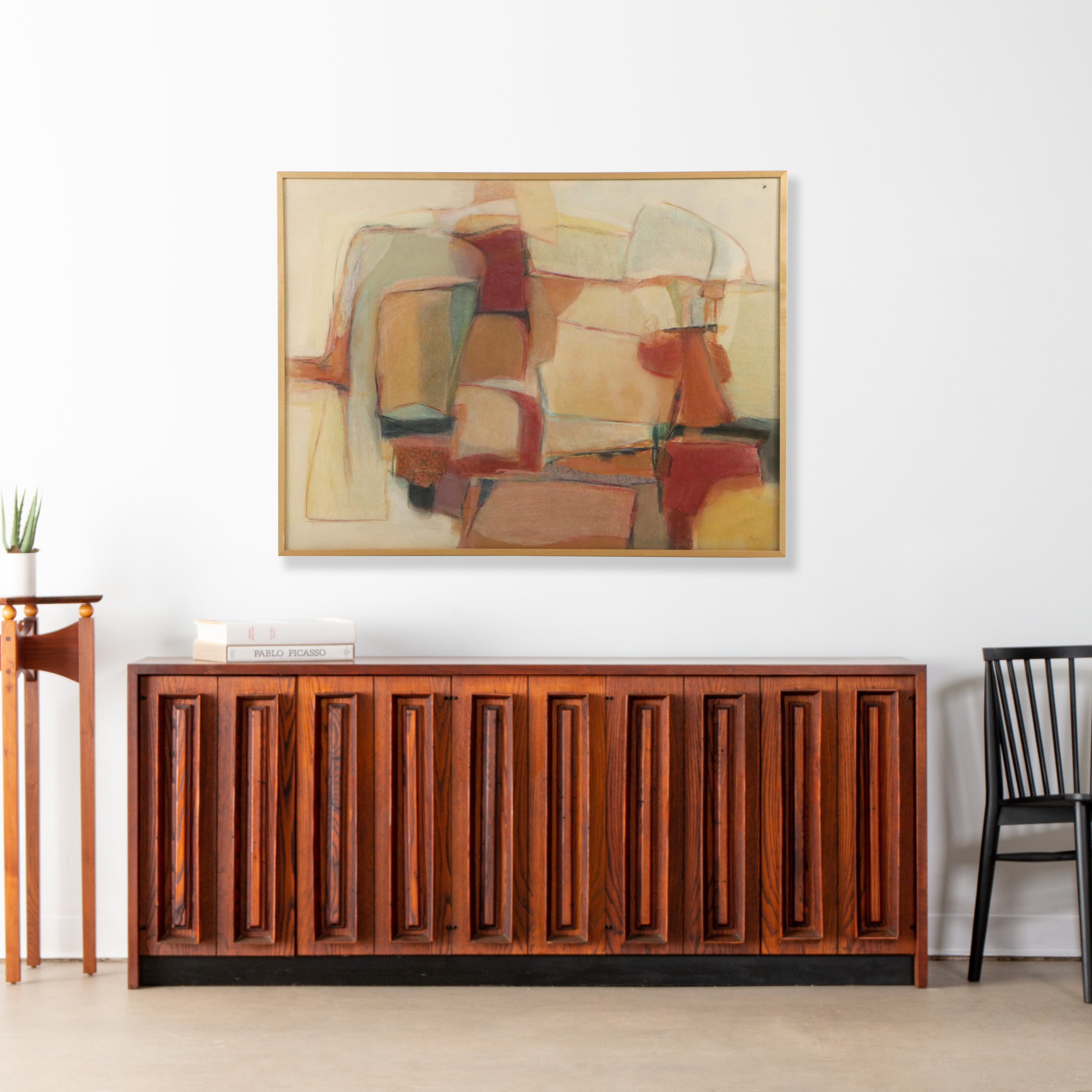 Abstract Mixed Media Painting, Circa Late 20th Century