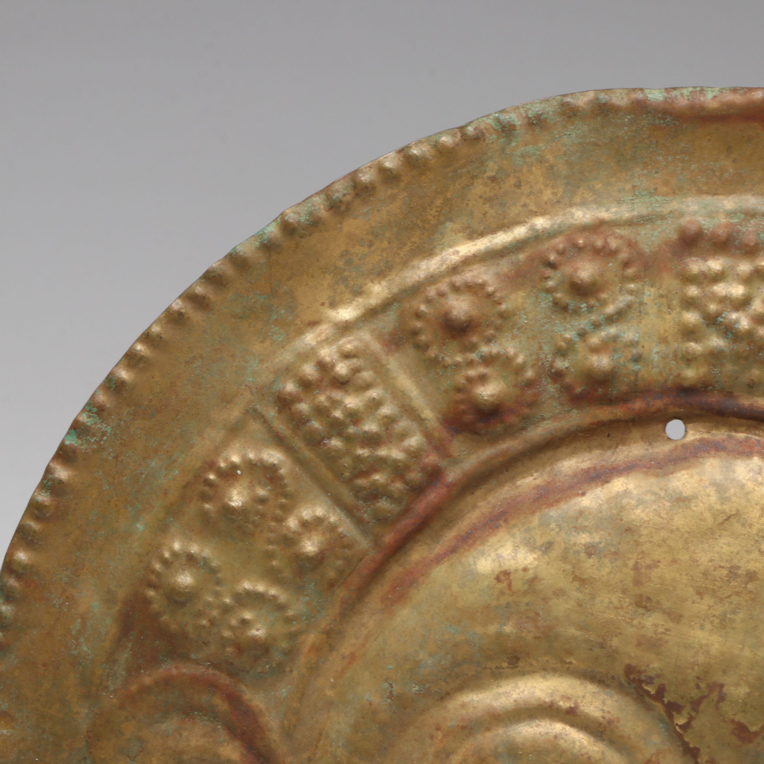 Pre-Columbian Style Gilt Copper Mask