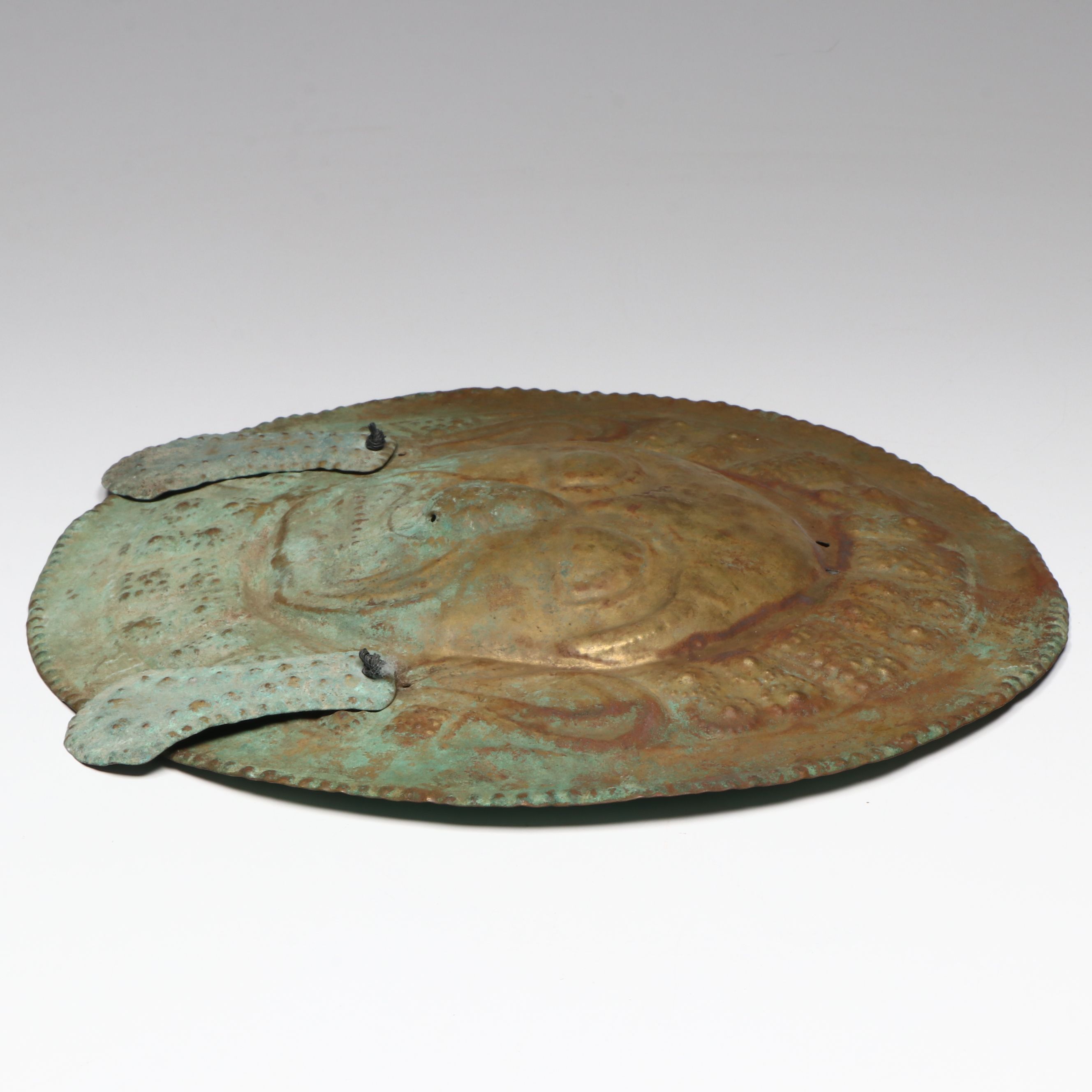 Pre-Columbian Style Gilt Copper Mask