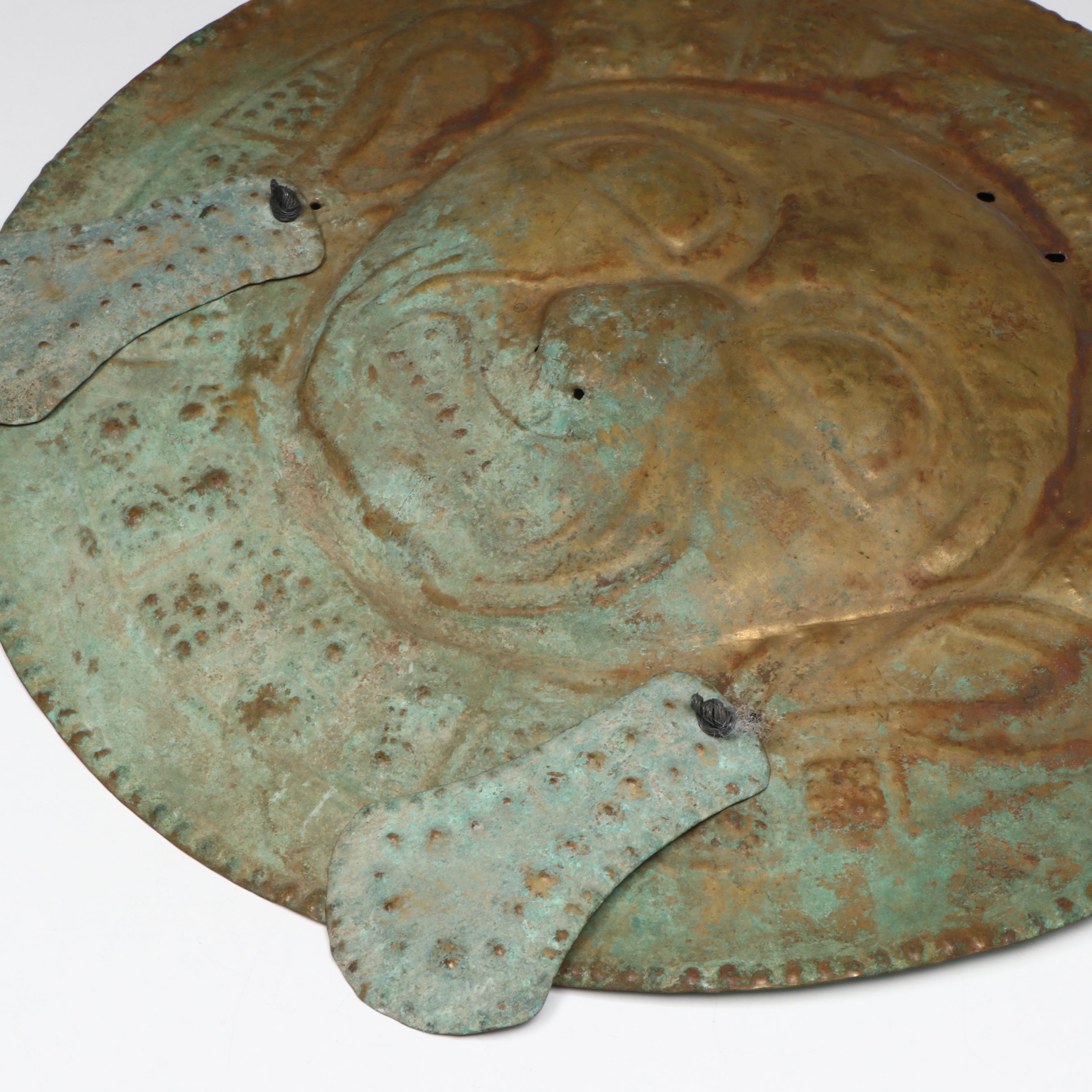 Pre-Columbian Style Gilt Copper Mask