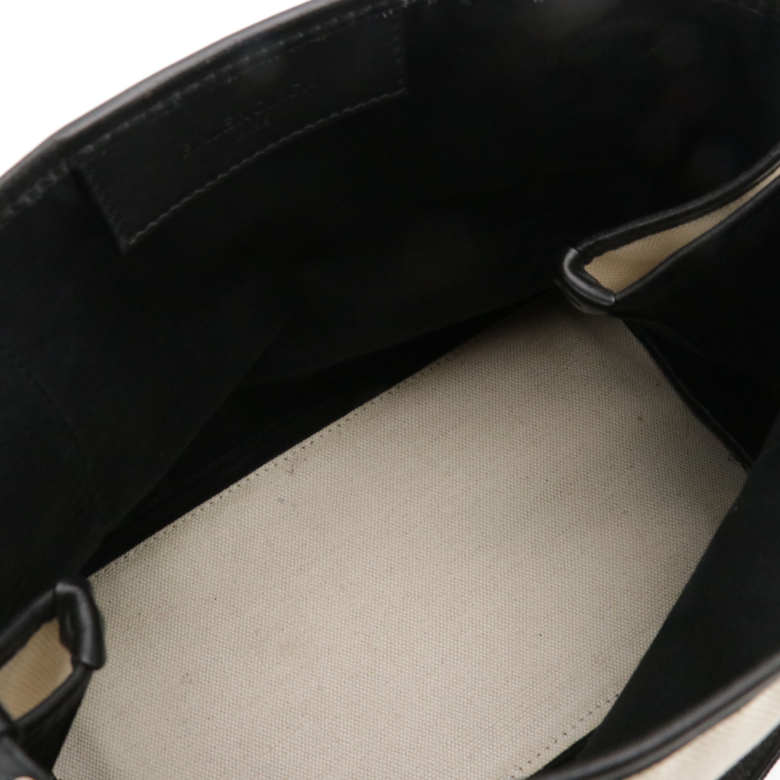 Balenciaga Small Cabas Tote Bag & Zip Pouch in Black and White Canvas & Leather