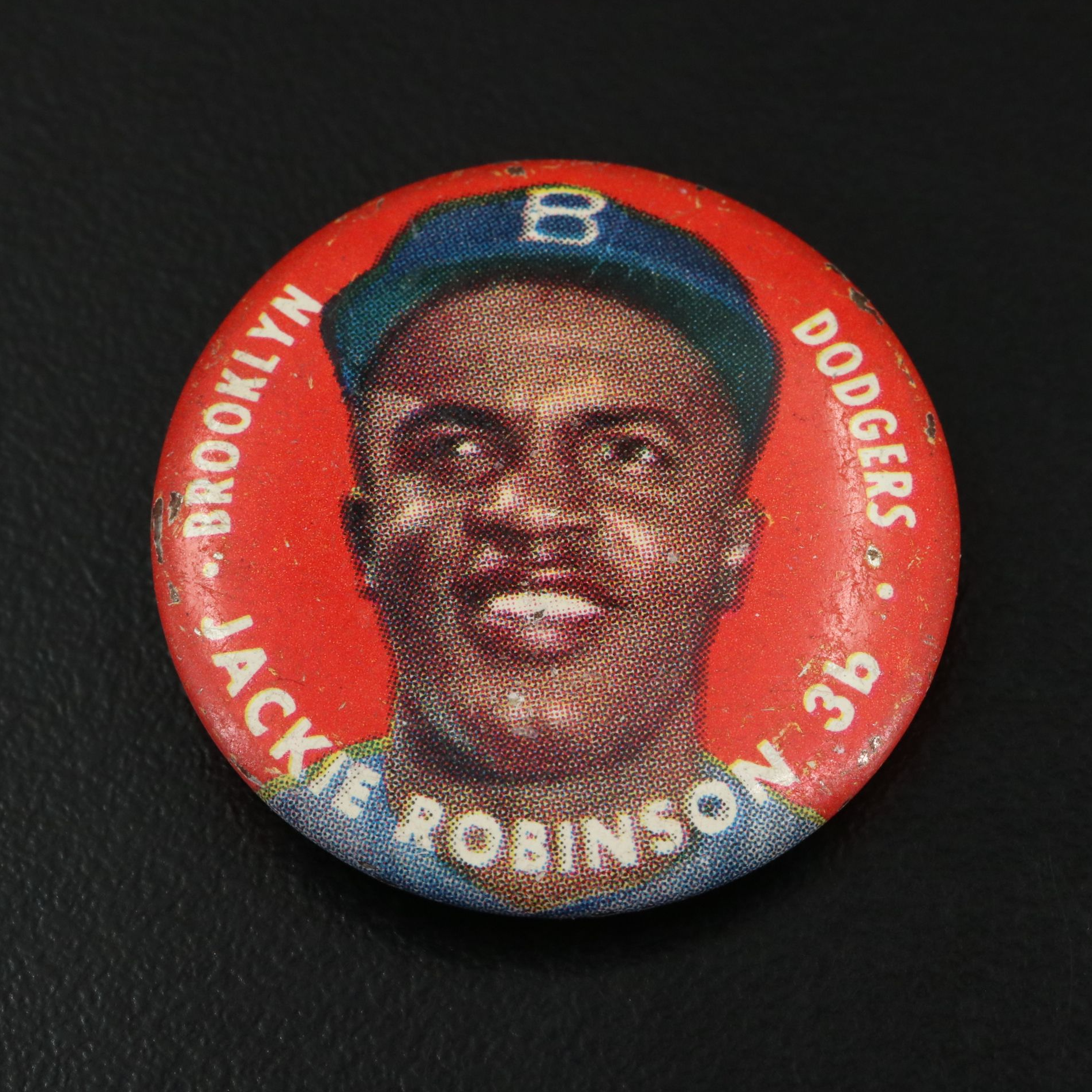 1956 Topps Jackie Robinson Brooklyn Dodgers Baseball Pin
