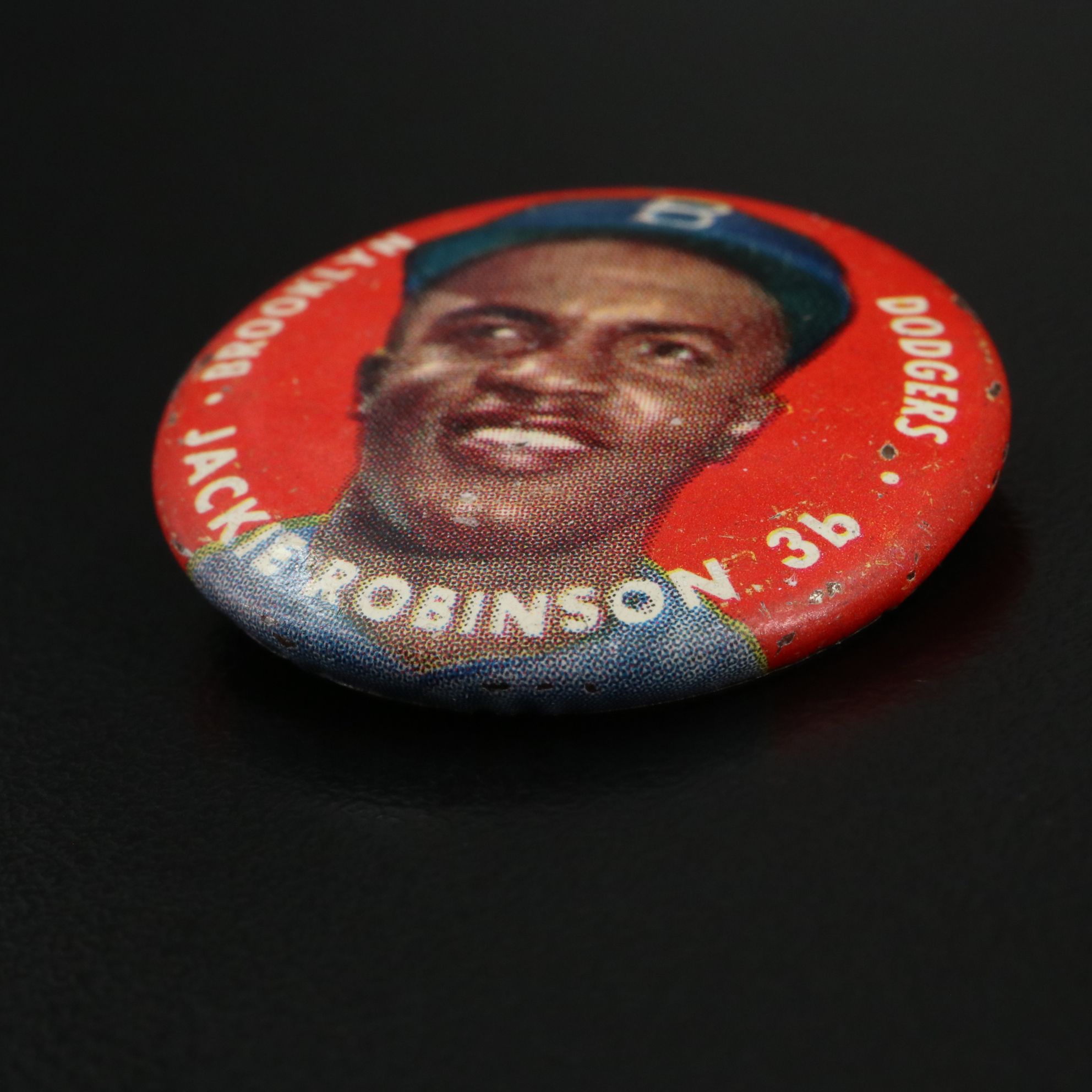 1956 Topps Jackie Robinson Brooklyn Dodgers Baseball Pin