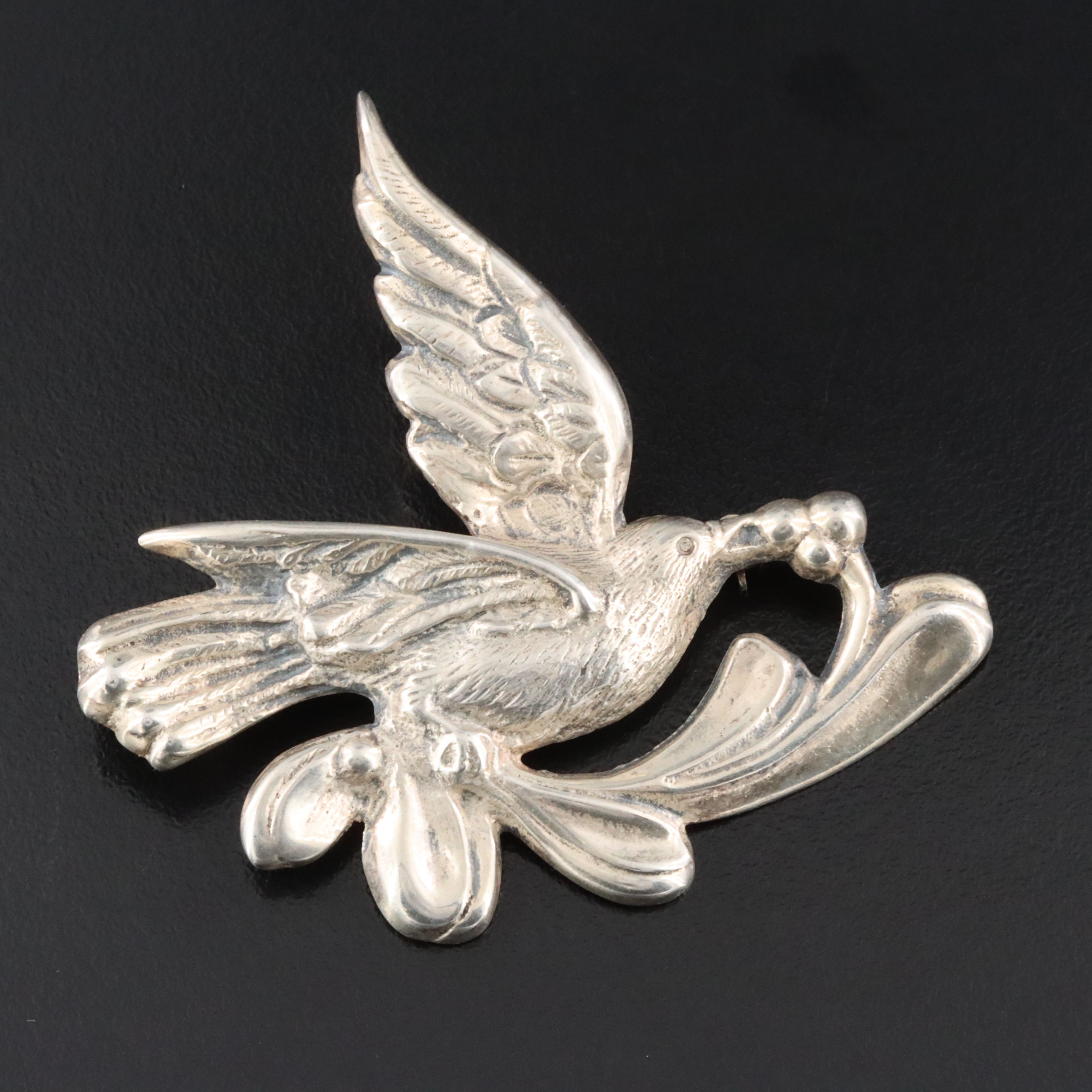 Carl Ruopoli for Black, Starr & Gorham Sterling Peace Dove Brooch