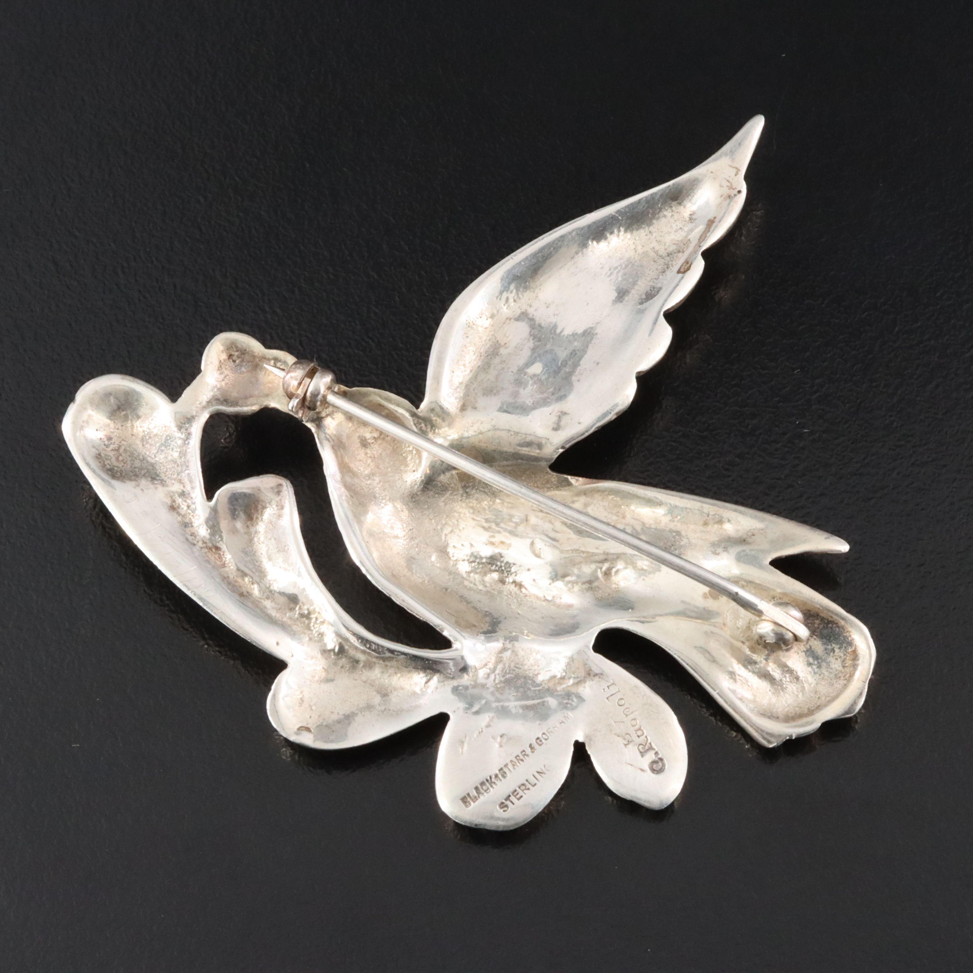 Carl Ruopoli for Black, Starr & Gorham Sterling Peace Dove Brooch