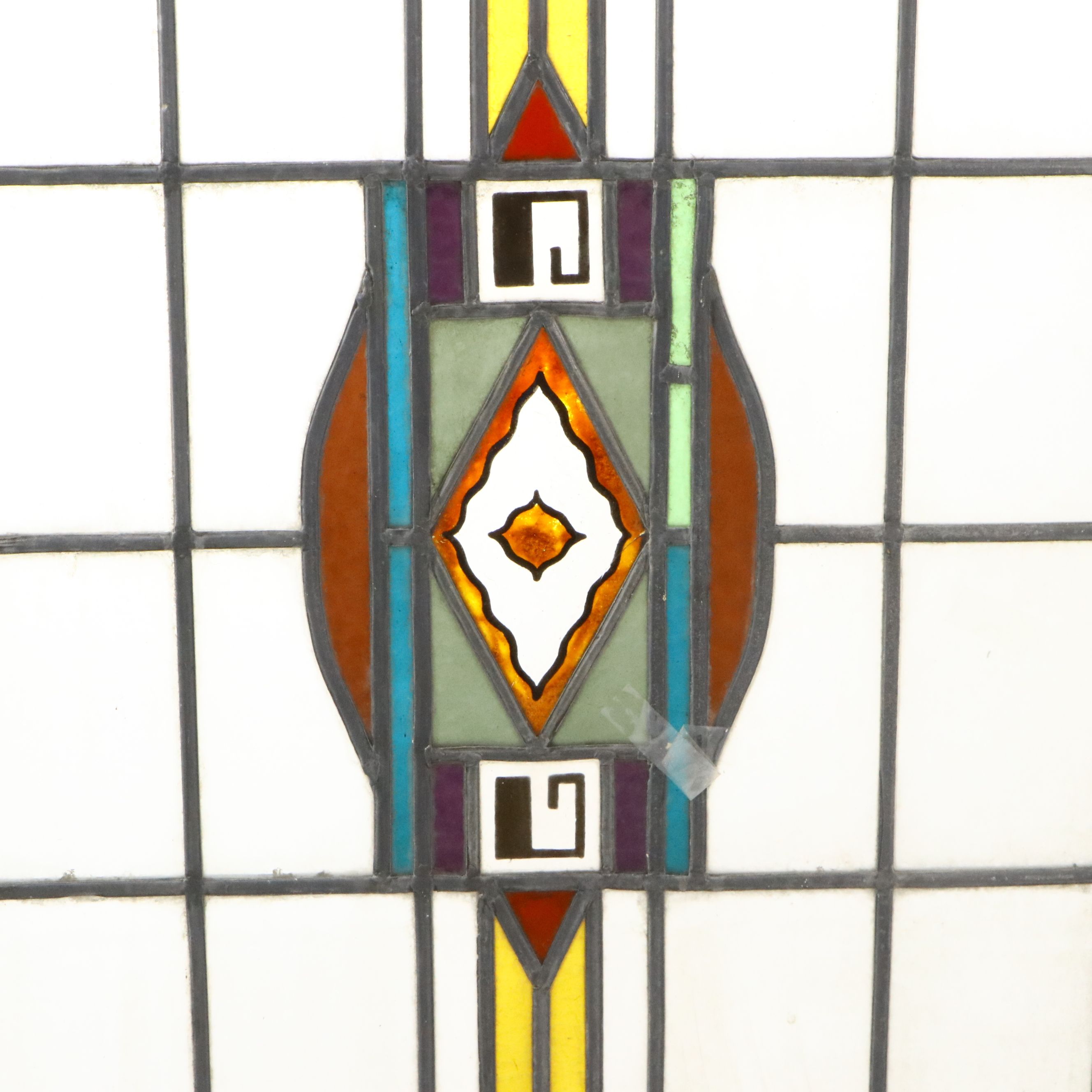 Stained Glass Window Pane with Prairie Style Aesthetic
