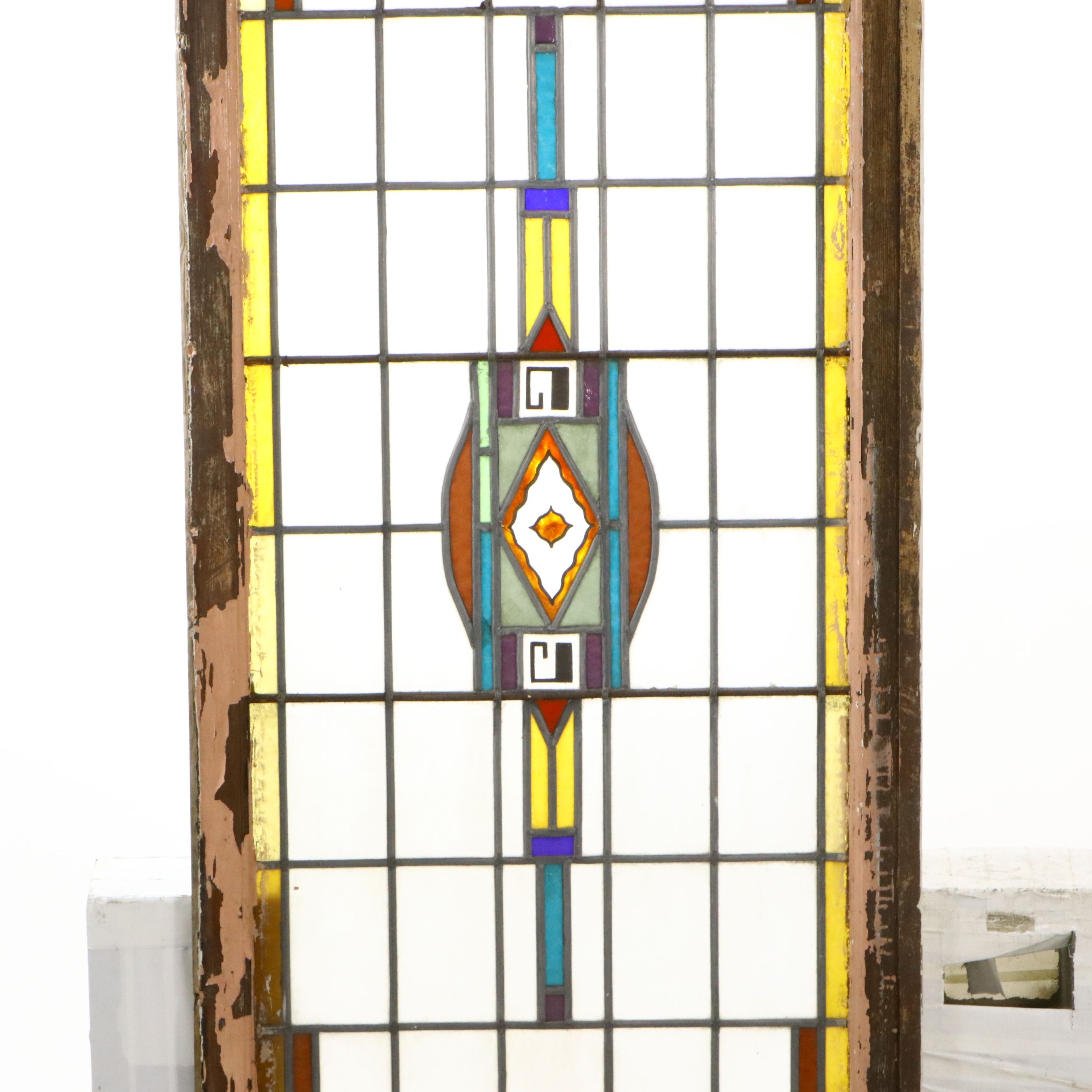 Stained Glass Window Pane with Prairie Style Aesthetic