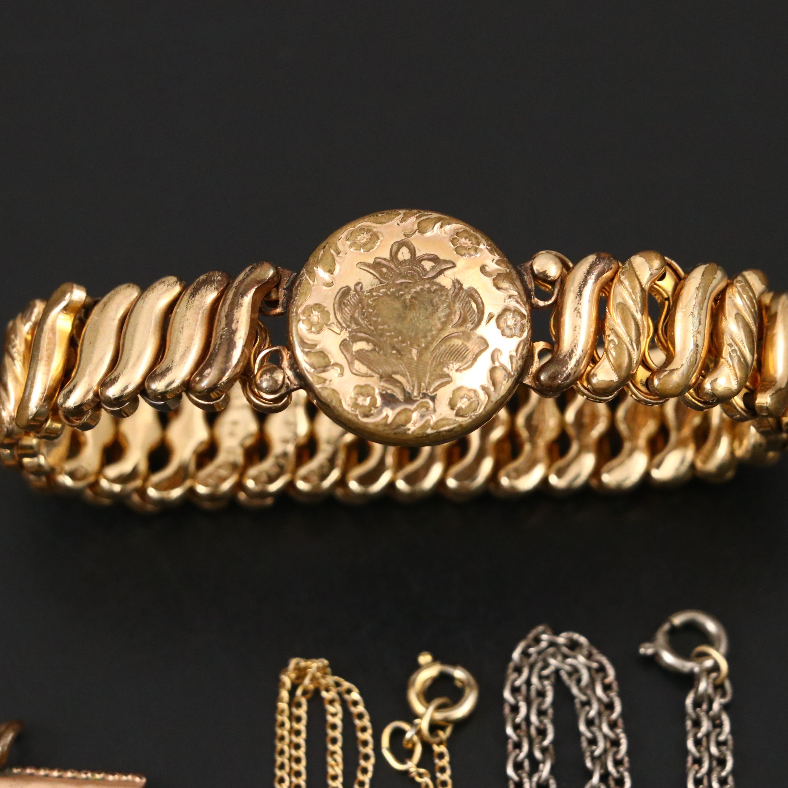 Vintage Jewelry Selection with Sterling and a DFB Carmen Sweetheart Bracelet