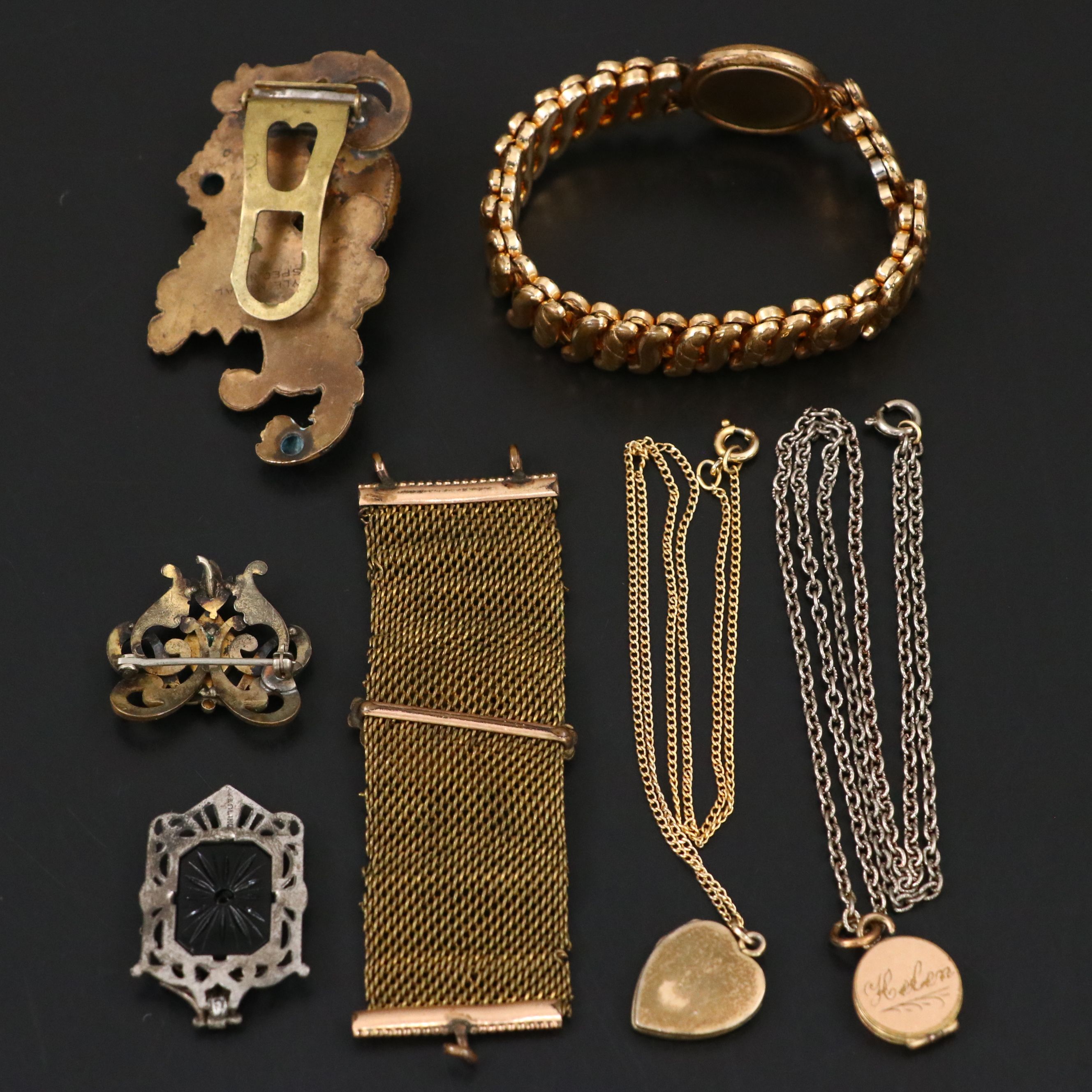 Vintage Jewelry Selection with Sterling and a DFB Carmen Sweetheart Bracelet