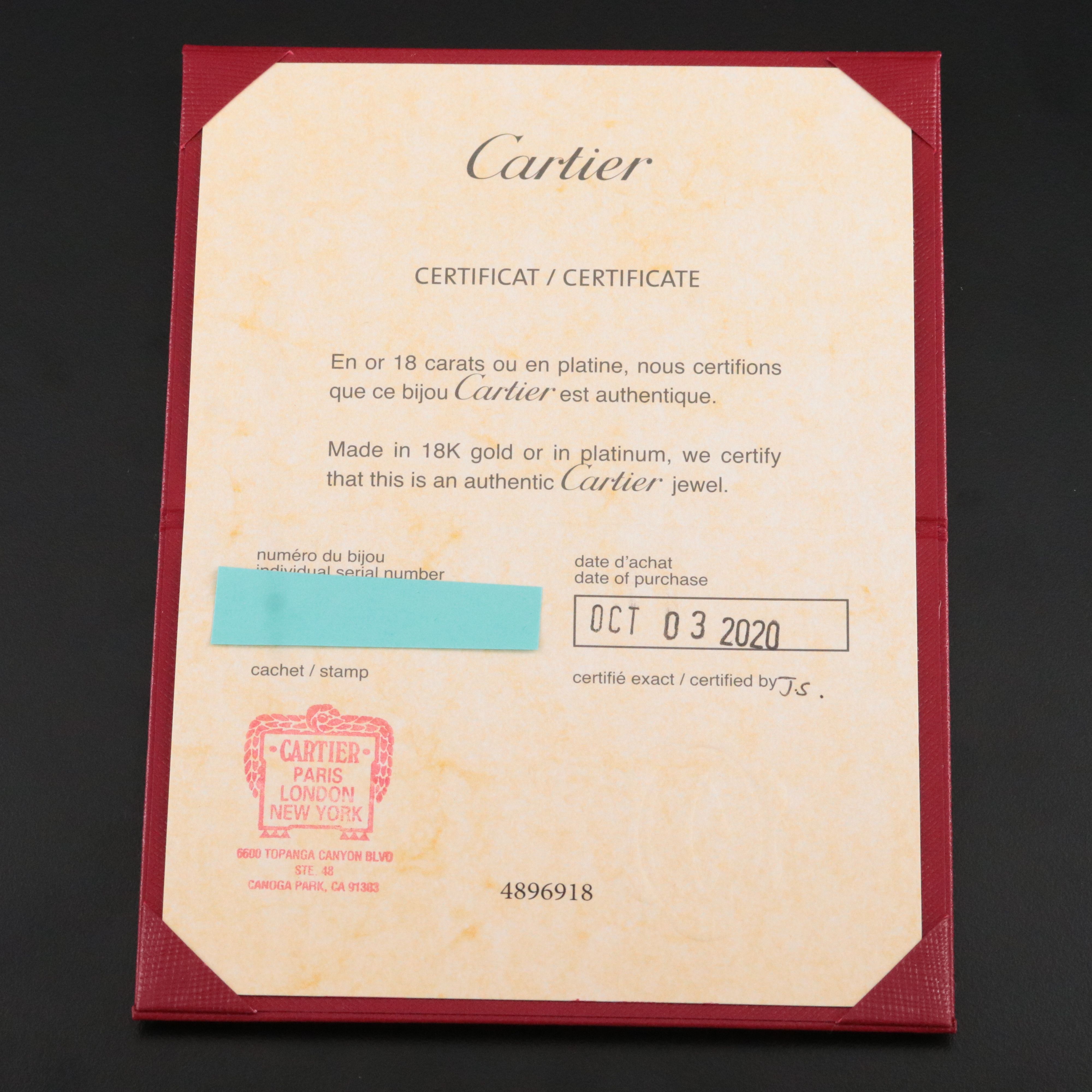 Cartier Santos de Cartier 18K Chain Bracelet