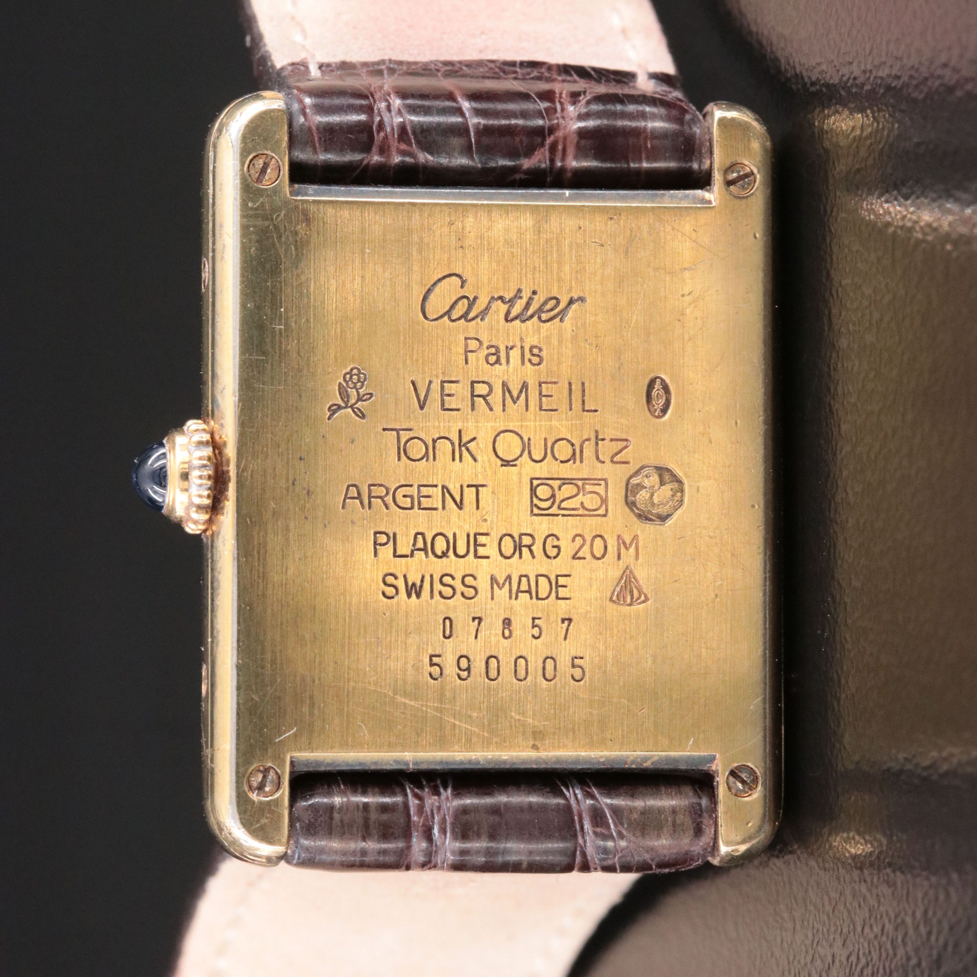 Cartier Must de Cartier Tank Vermeil Ref. 590005 Quartz Watch