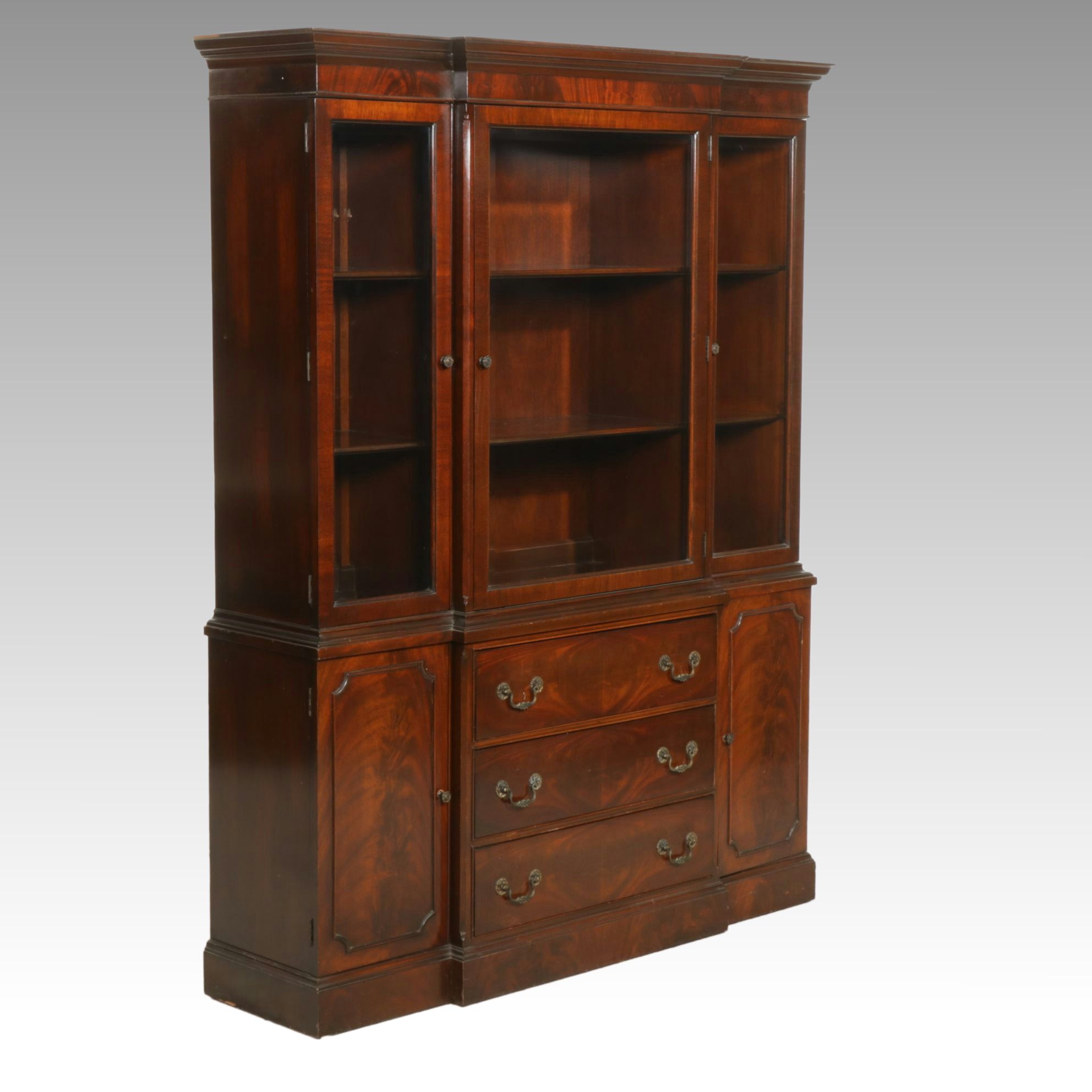 White Furniture Mahogany China Cabinet, Early to Mid-20th Century