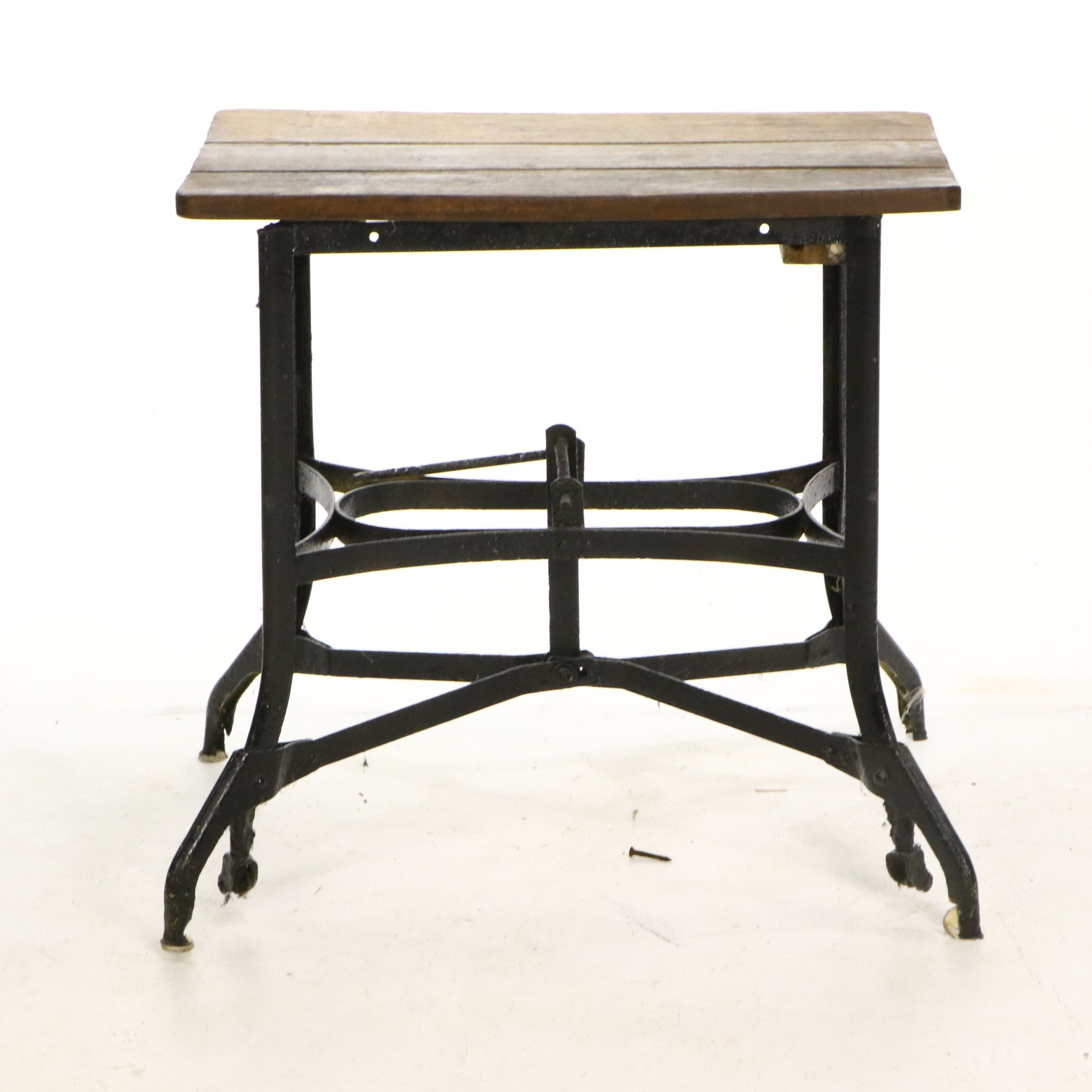 Industrial Table and Cabinet with Antique Dress Form, Early 20th Century