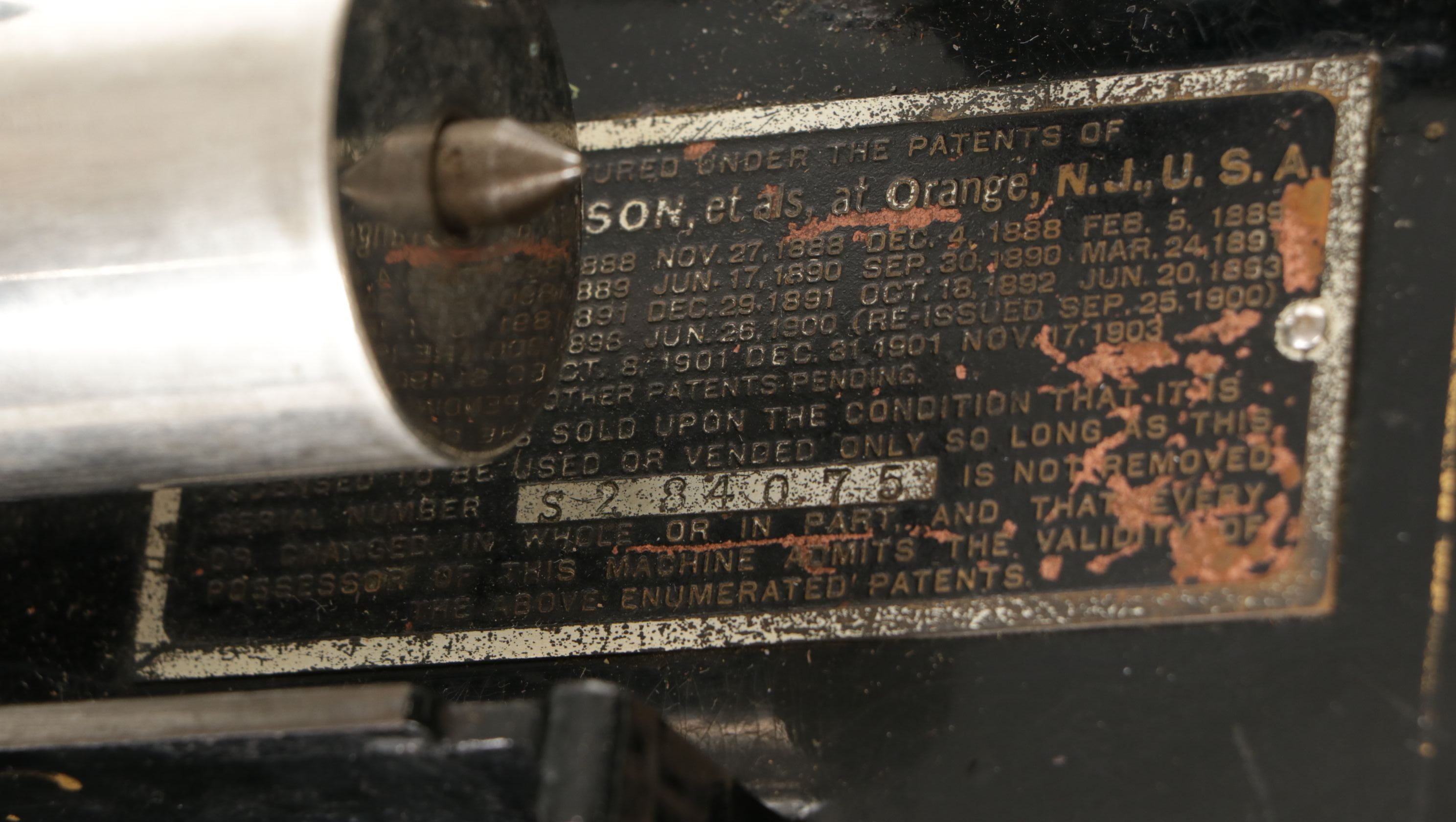 Edison Standard Phonograph with Wax Cylinders, Early 20th Century