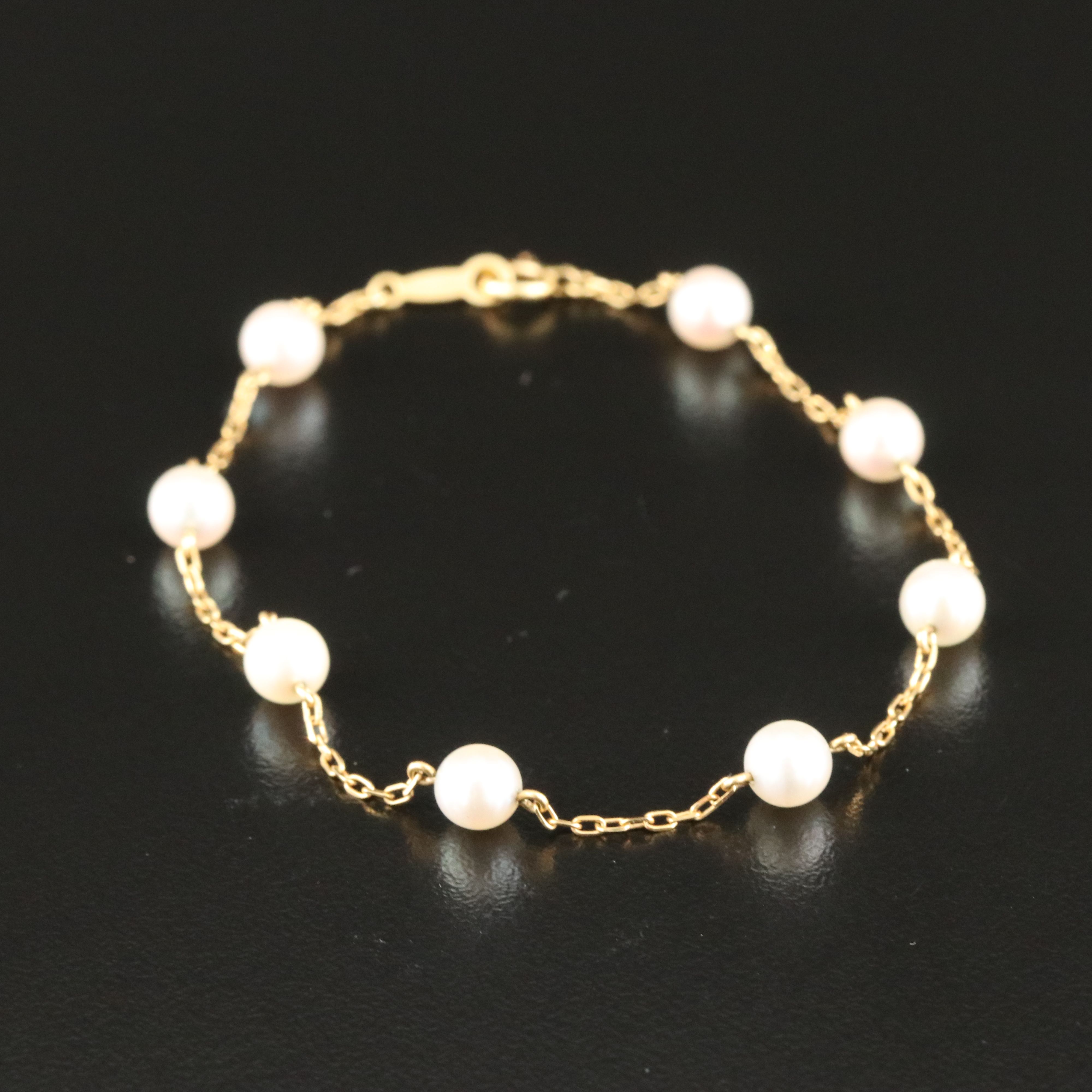 Mikimoto 18K Pearl Station Bracelet