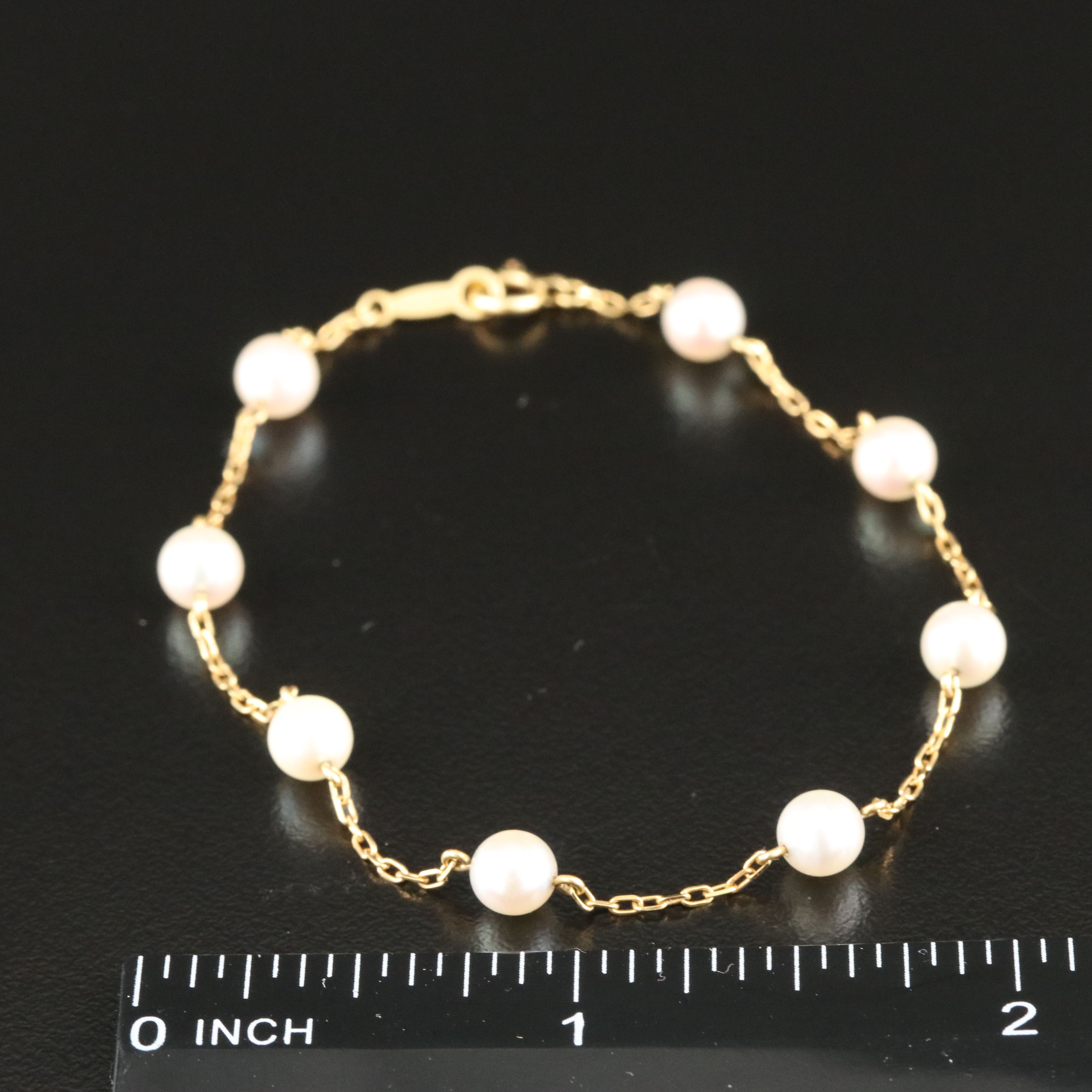 Mikimoto 18K Pearl Station Bracelet