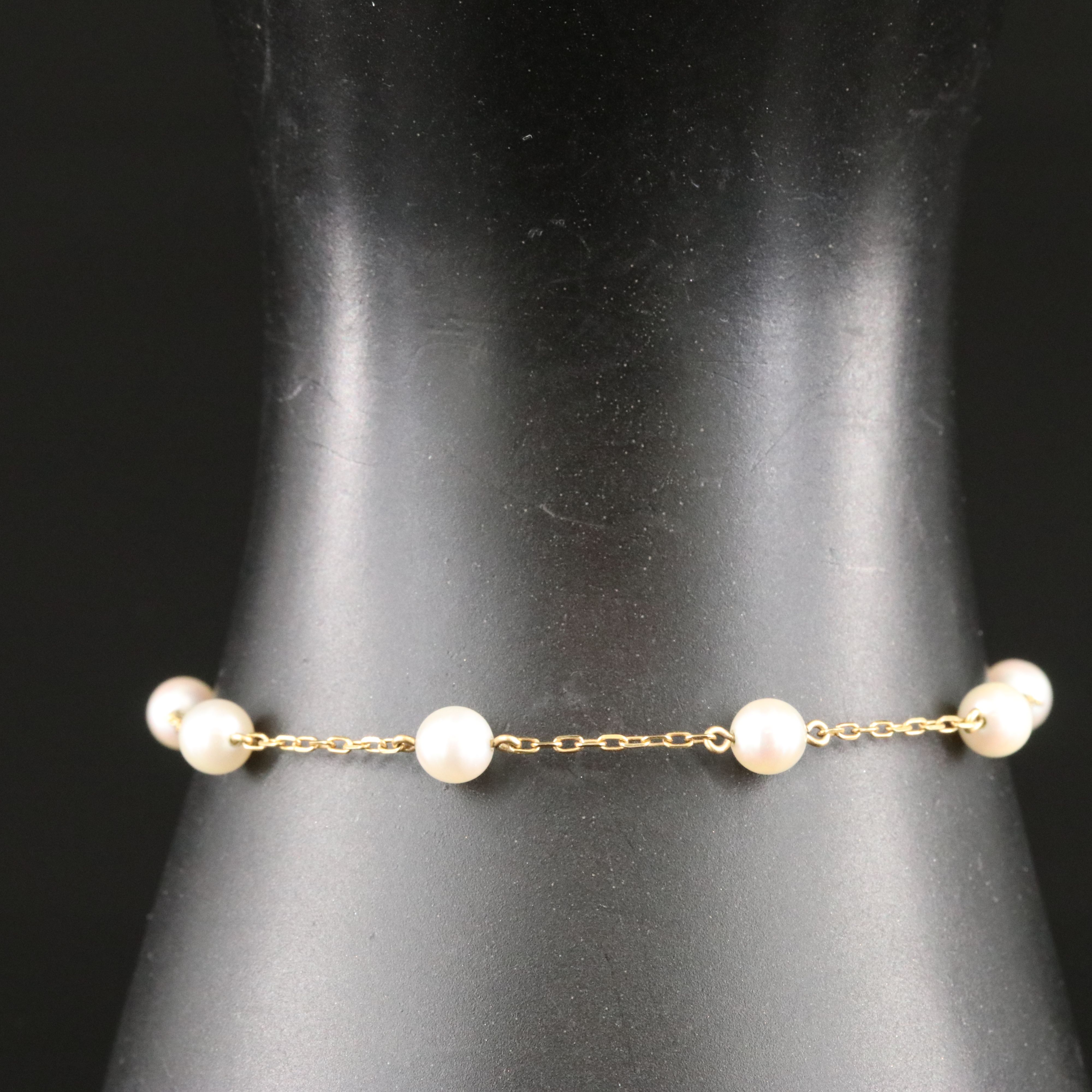 Mikimoto 18K Pearl Station Bracelet