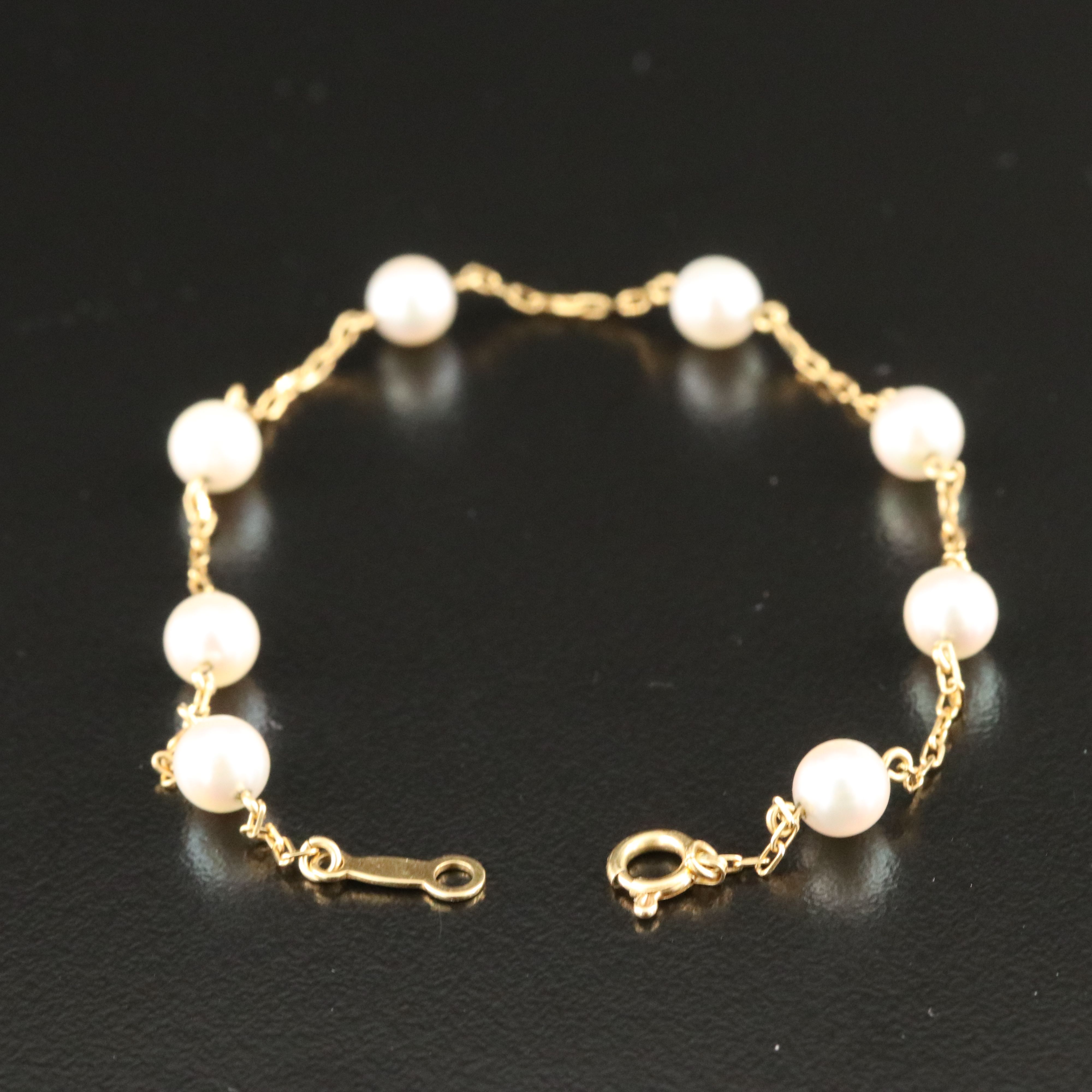 Mikimoto 18K Pearl Station Bracelet