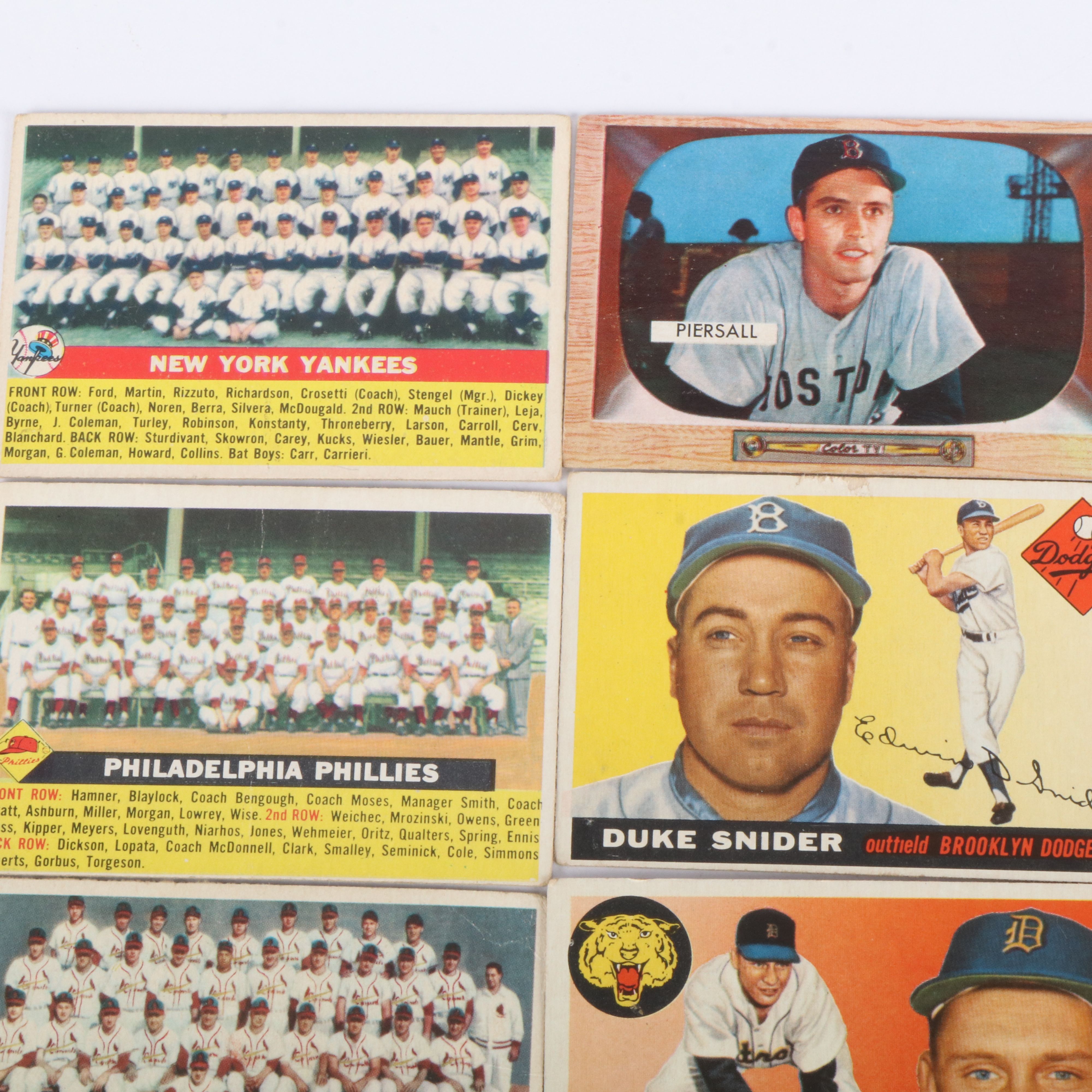 Topps and Bowman Baseball Cards with Duke Snider and Monte Irvin, 1950s