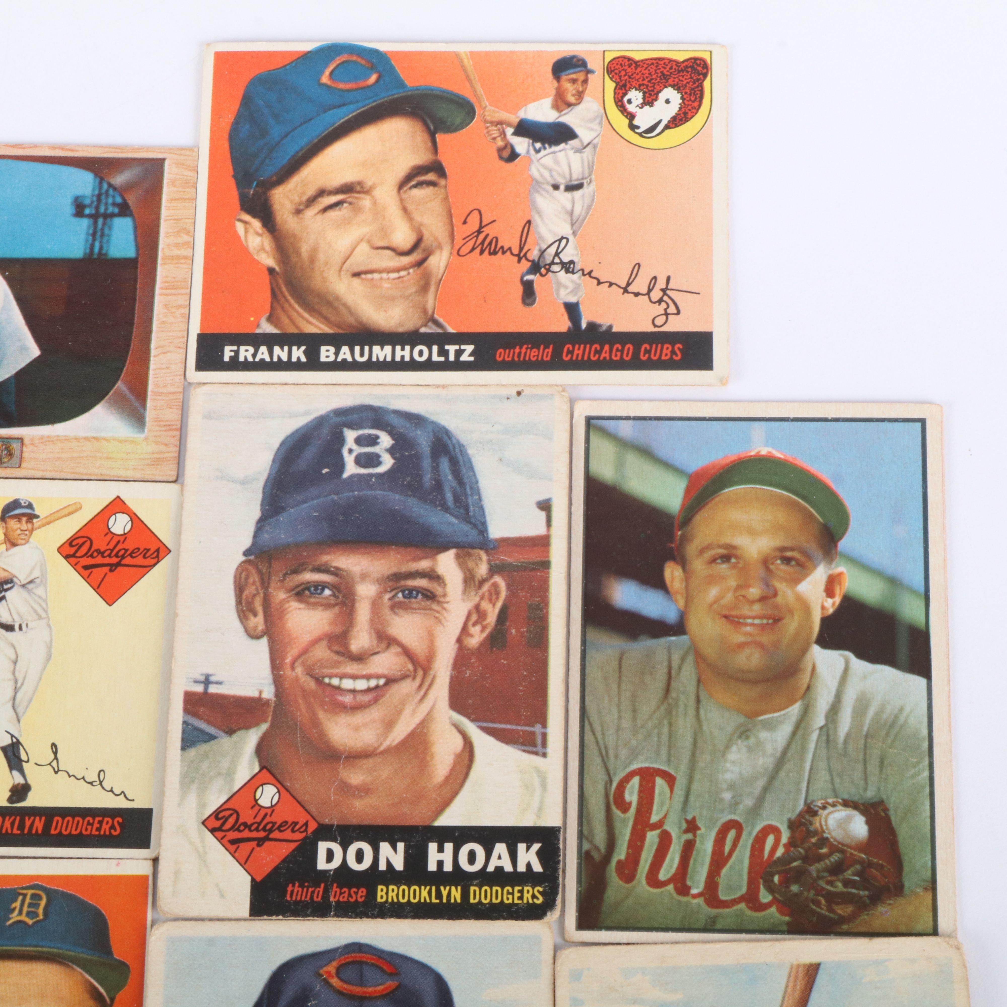 Topps and Bowman Baseball Cards with Duke Snider and Monte Irvin, 1950s