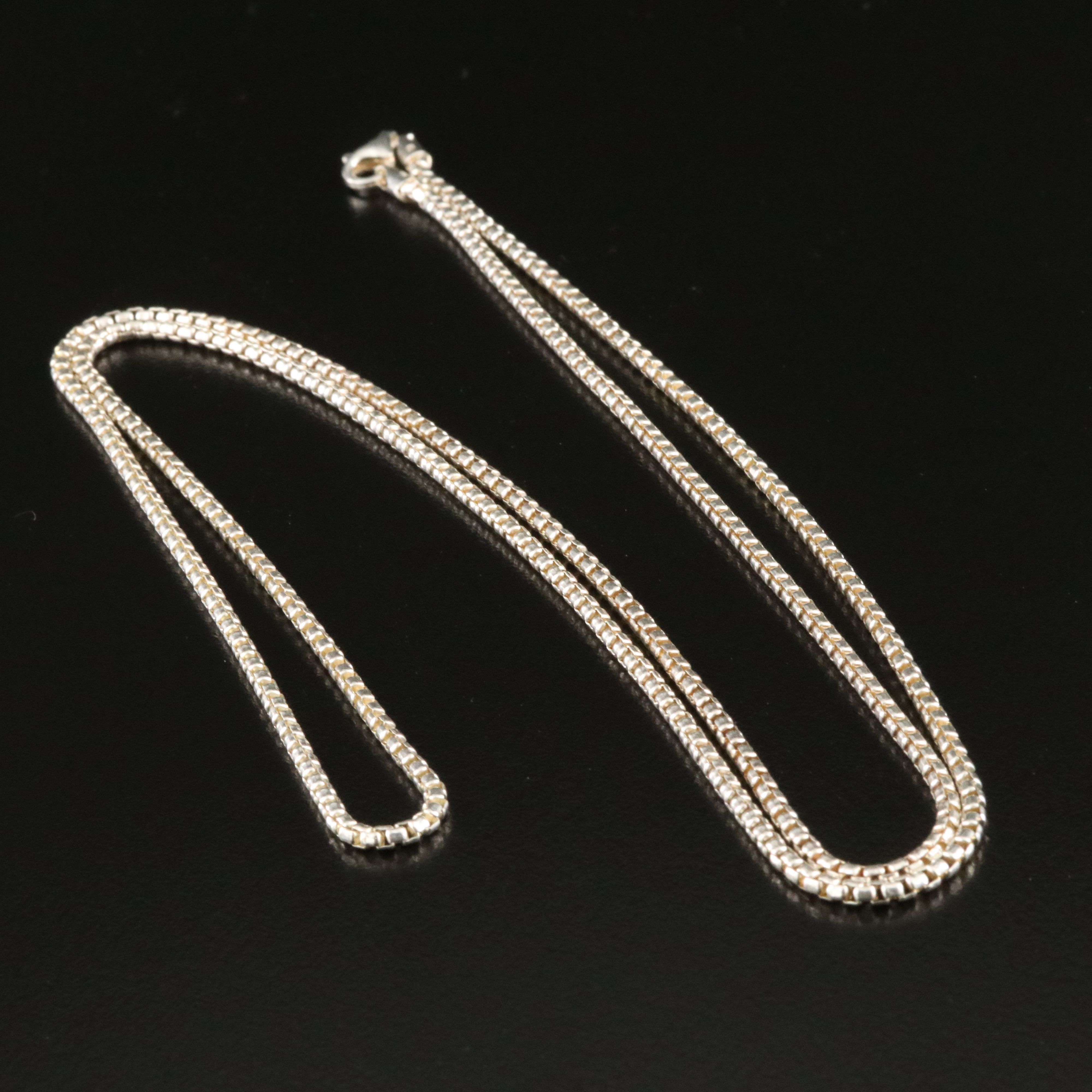 Sterling Box Chain Necklace