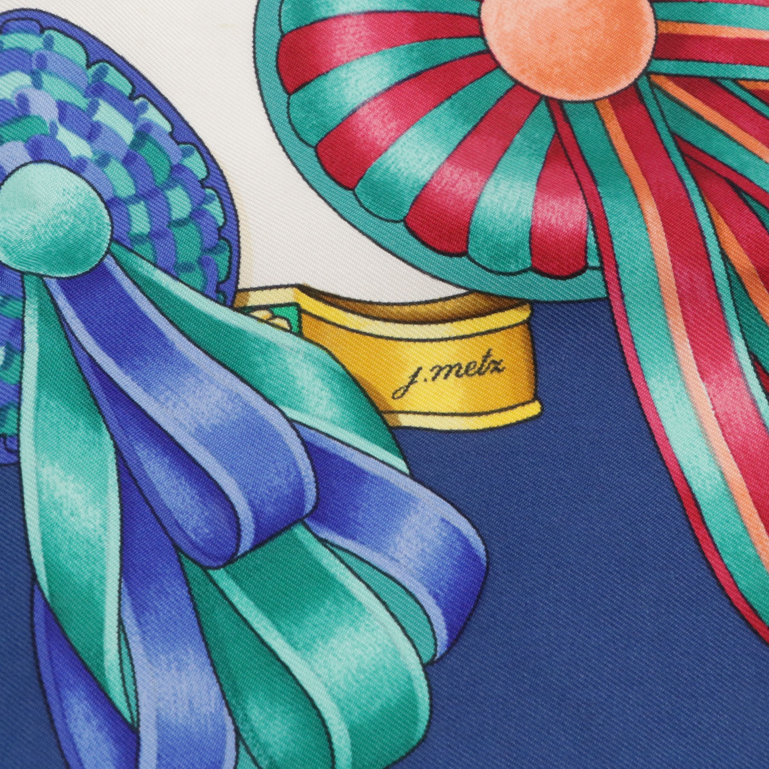 Hermès "Les Rubans du Cheval" Silk Twill Scarf 90