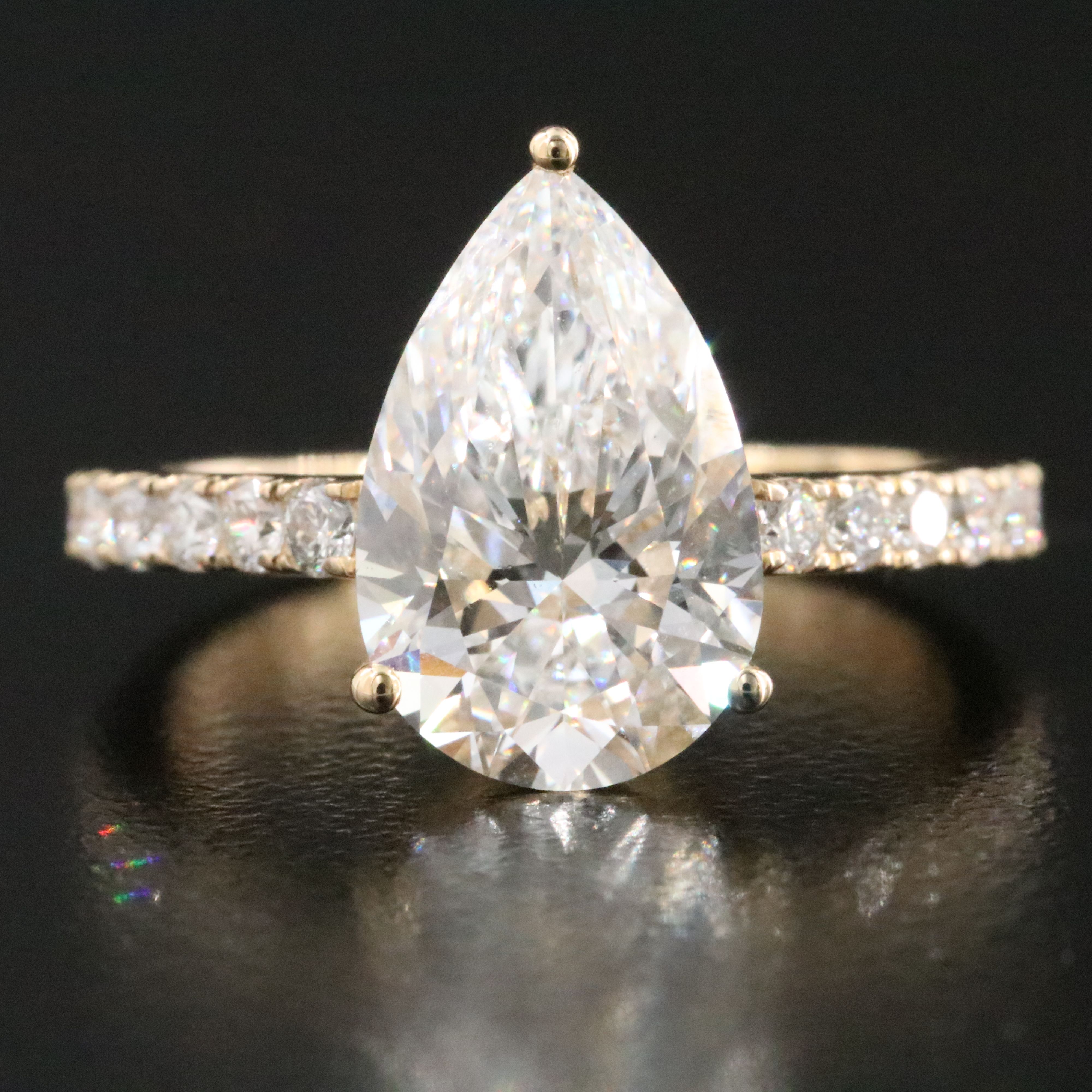 14K 3.35 CTW Lab Grown Diamond Ring with IGI Report